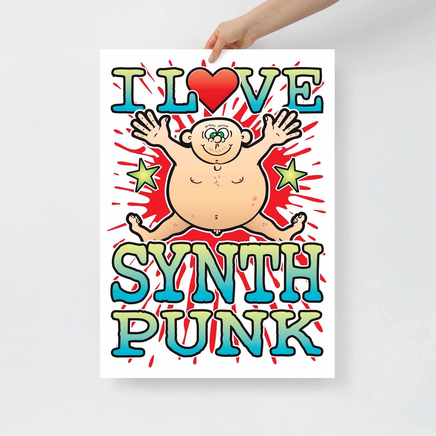 Synth Punk 50x70cm Wall Art / Love Music Poster