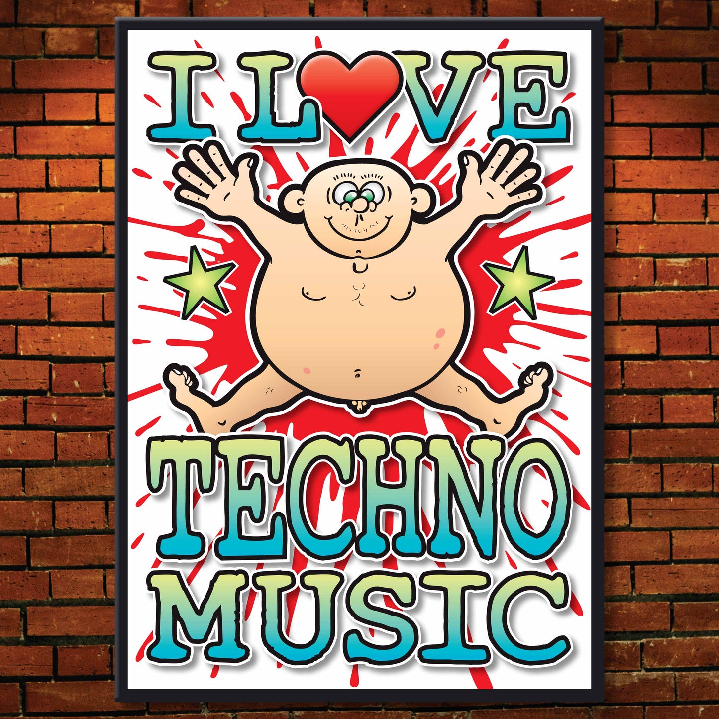 Techno Music Art Print / Love Music Poster / Wall Décor / Rock Guru