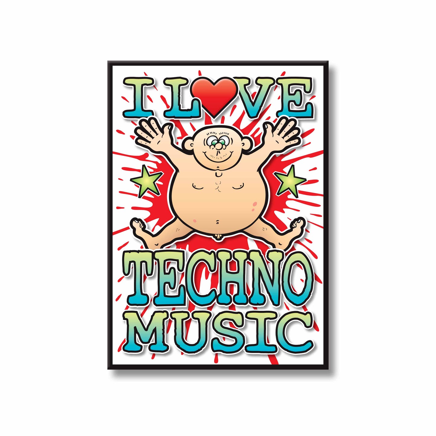 Techno Music Art Print / Love Music Poster / Wall Décor / Rock Guru