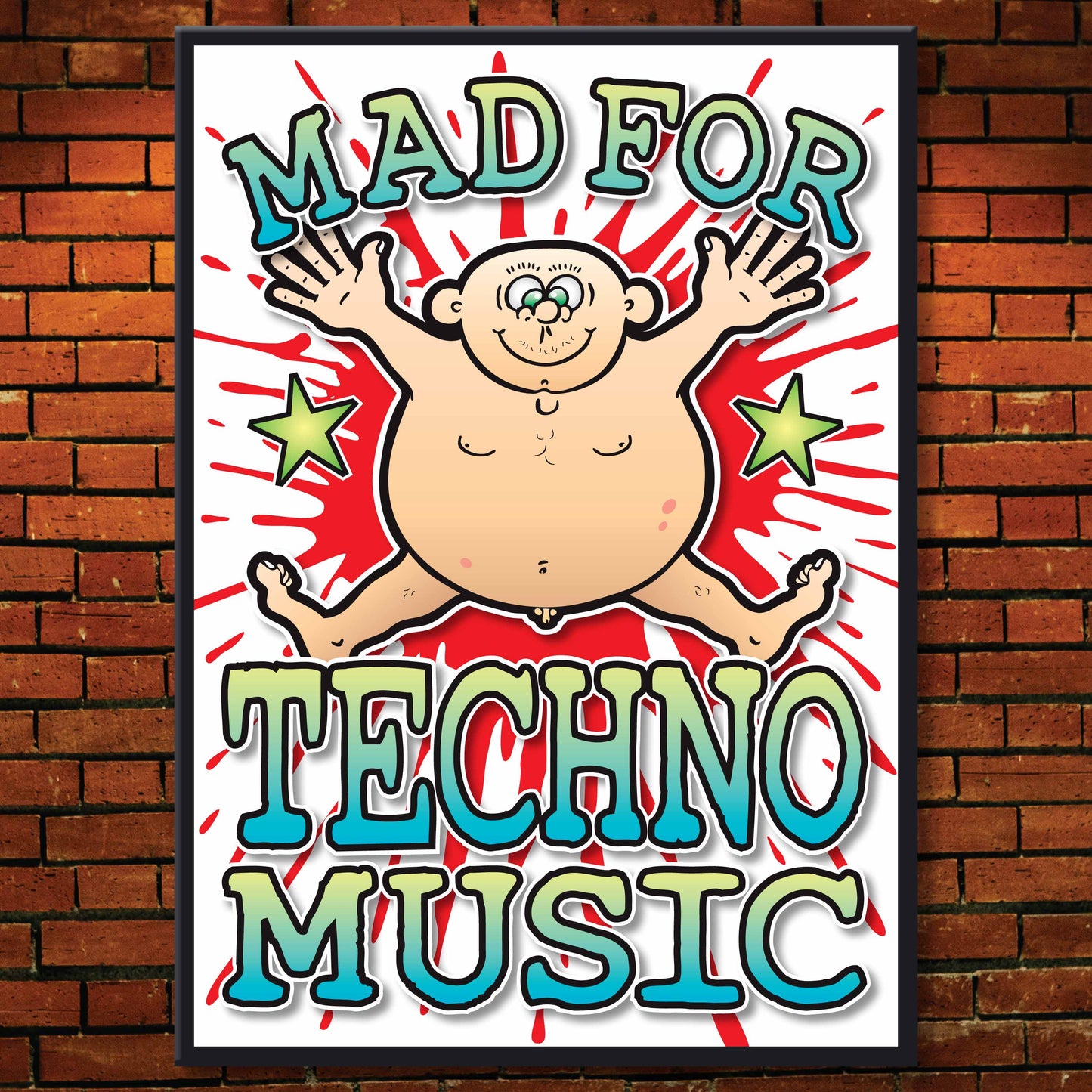 Techno Music Art Print / Mad For Music Poster / Wall Décor