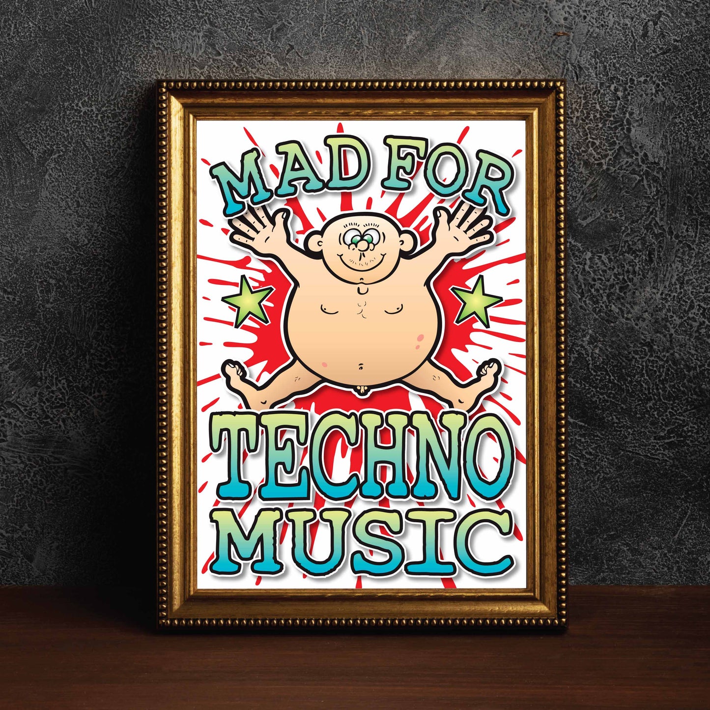 Techno Music Art Print / Mad For Music Poster / Wall Décor