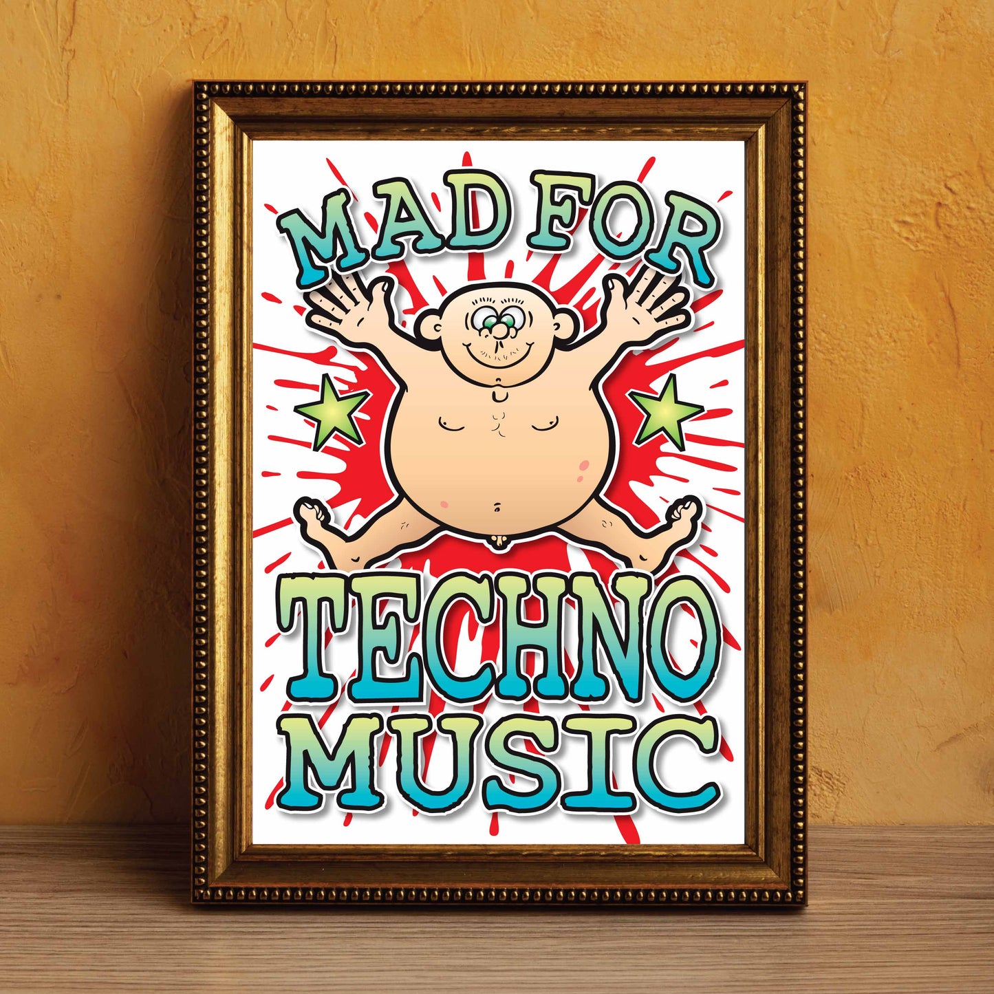 Techno Music Art Print / Mad For Music Poster / Wall Décor