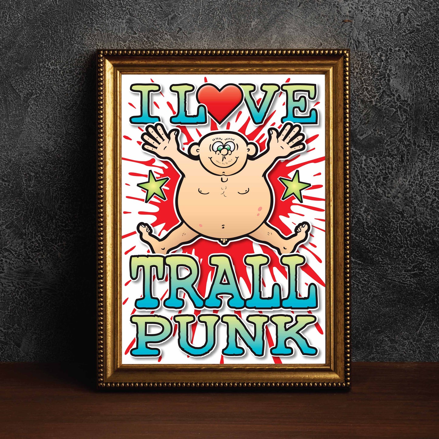 Trall Punk Art Print / Love Music Poster / Wall Décor / Rock Guru