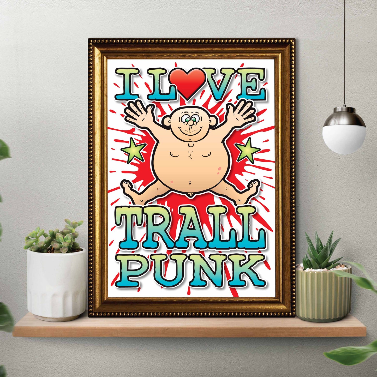Trall Punk Art Print / Love Music Poster / Wall Décor / Rock Guru
