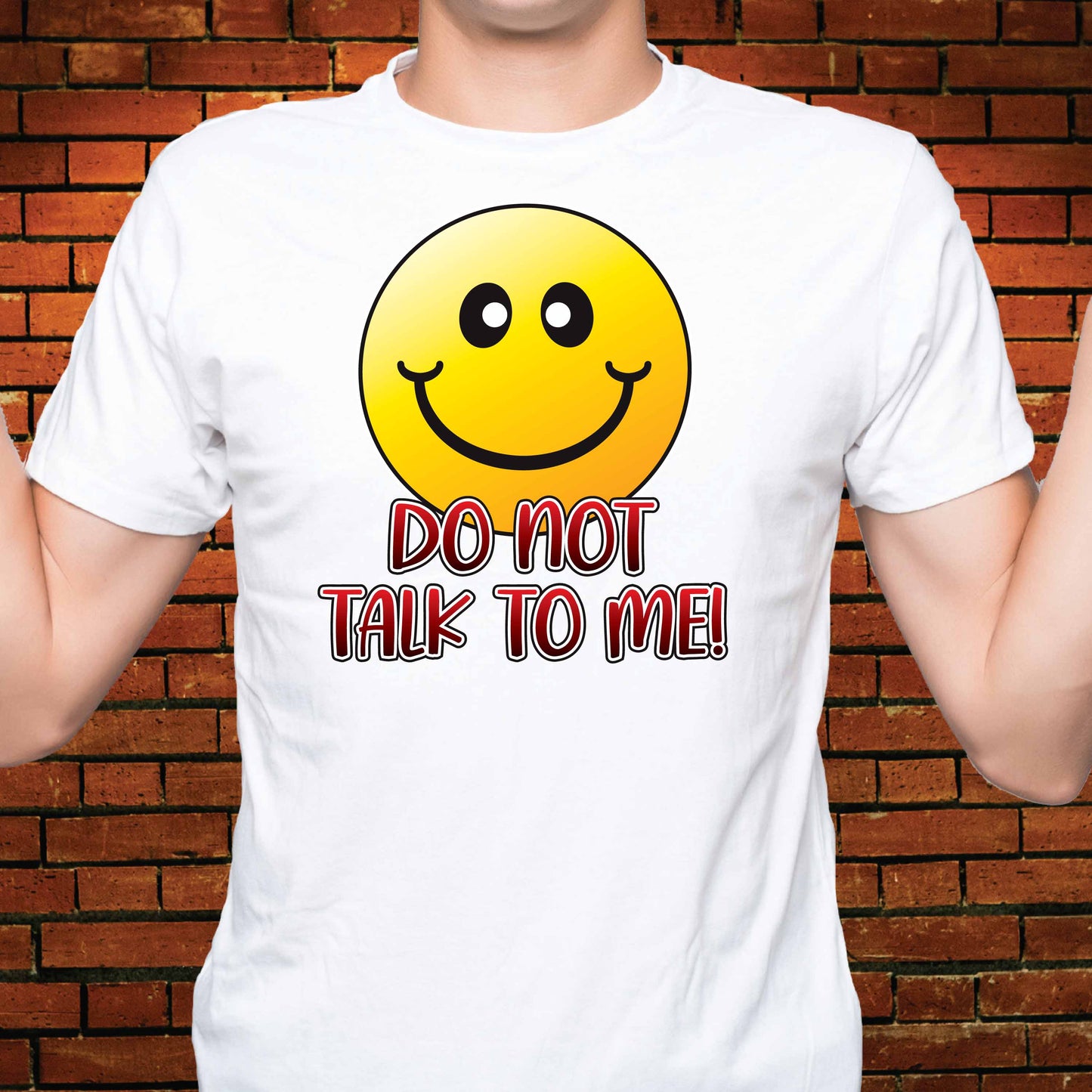 Do Not Talk To Me Funny Slogan Cotton T-Shirt