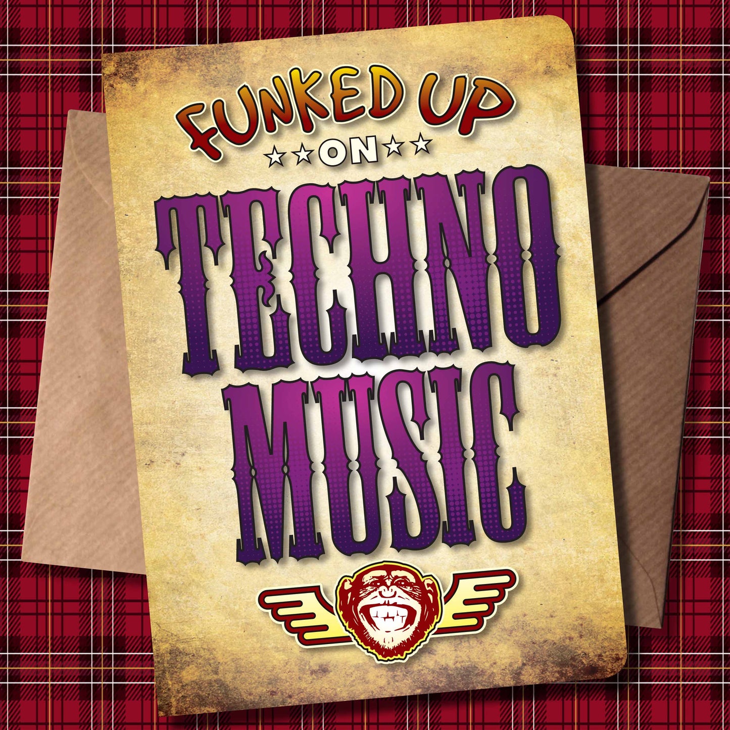 Techno Music Art Print / Poster / Birthday Card / Greetings Card