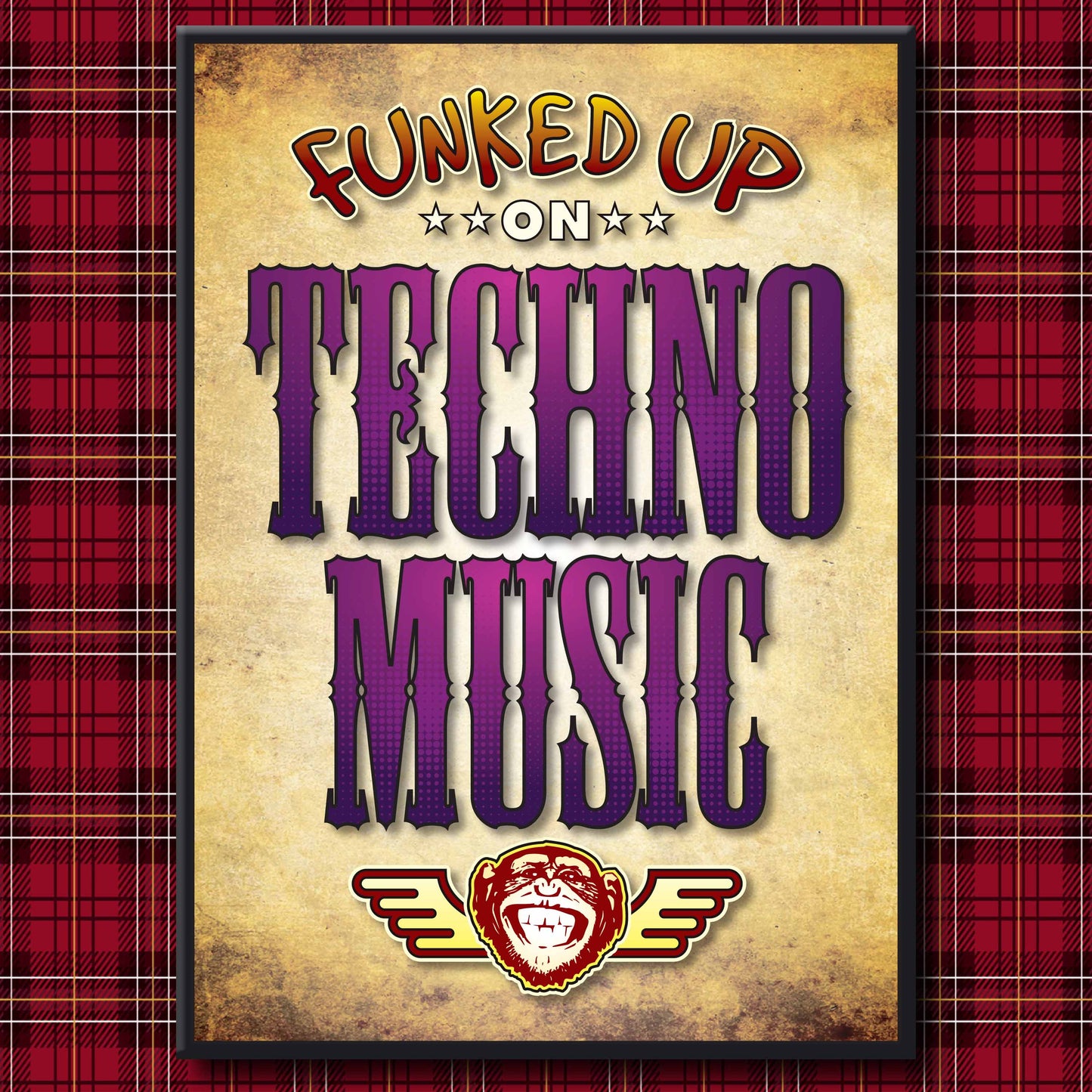 Techno Music Art Print / Poster / Birthday Card / Greetings Card