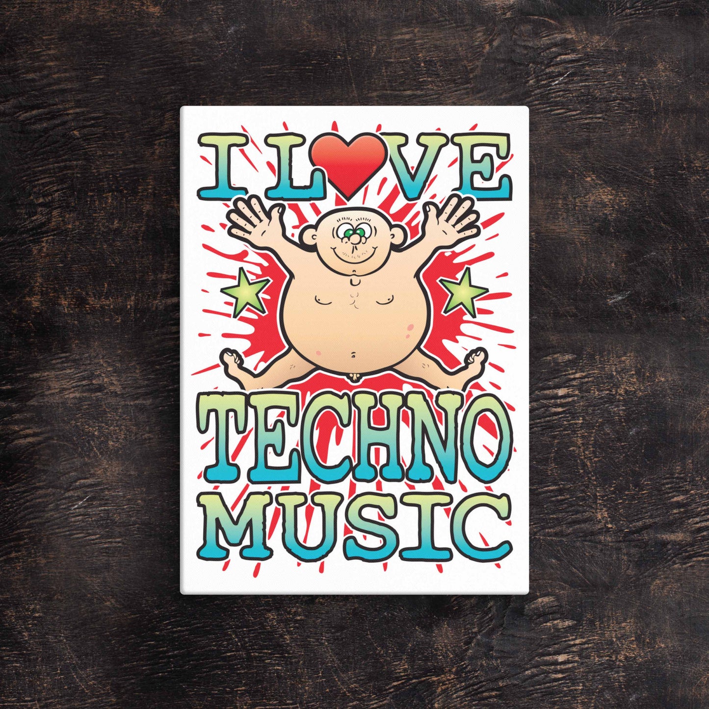 Techno Music 51x71cm Canvas Print