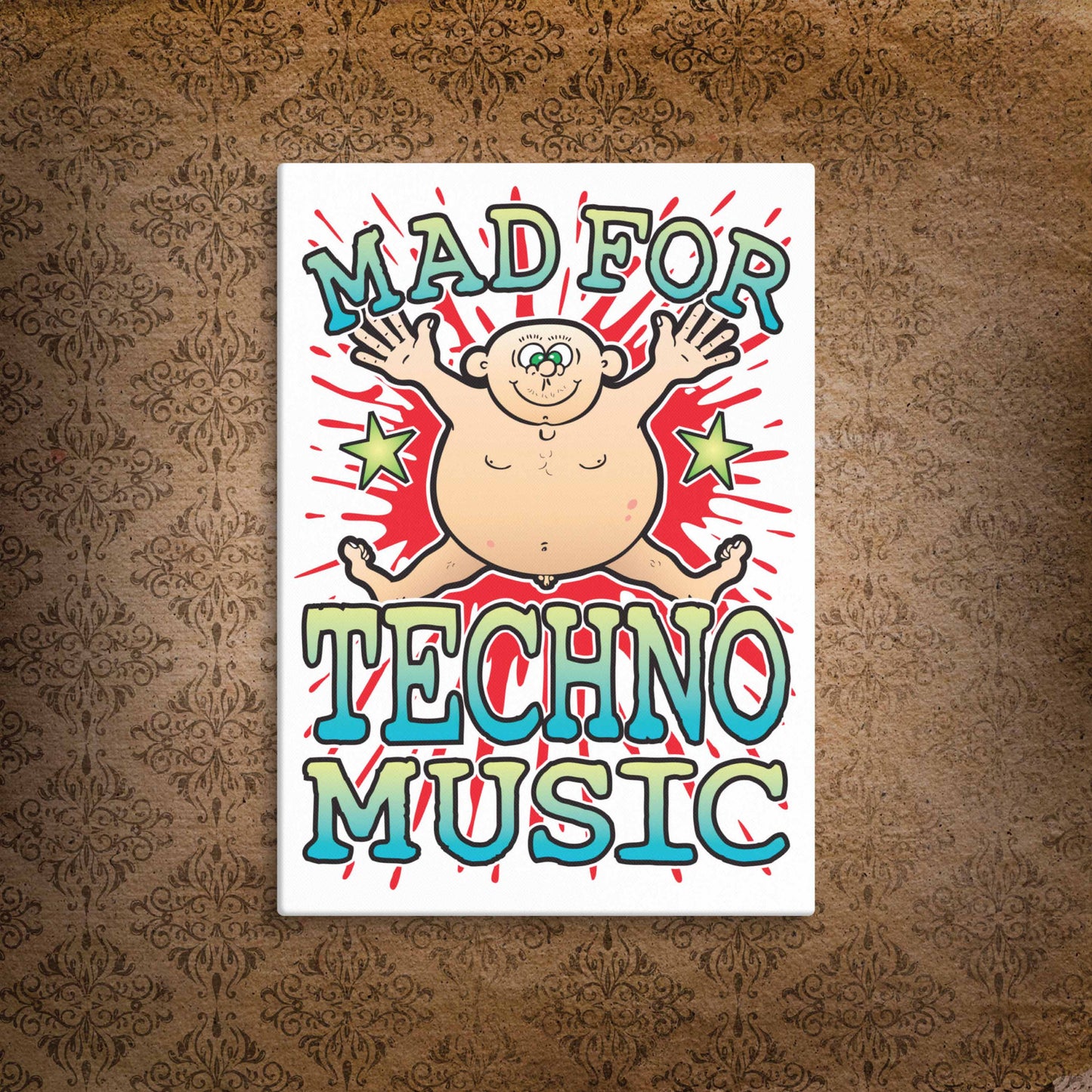 Techno Music Canvas Print 30x40cm