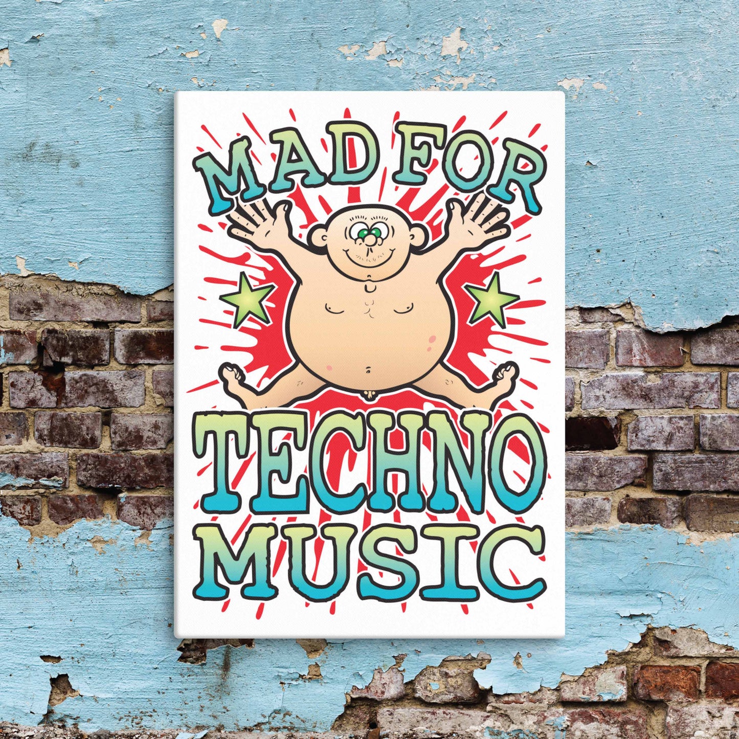 Techno Music Canvas Print 30x40cm