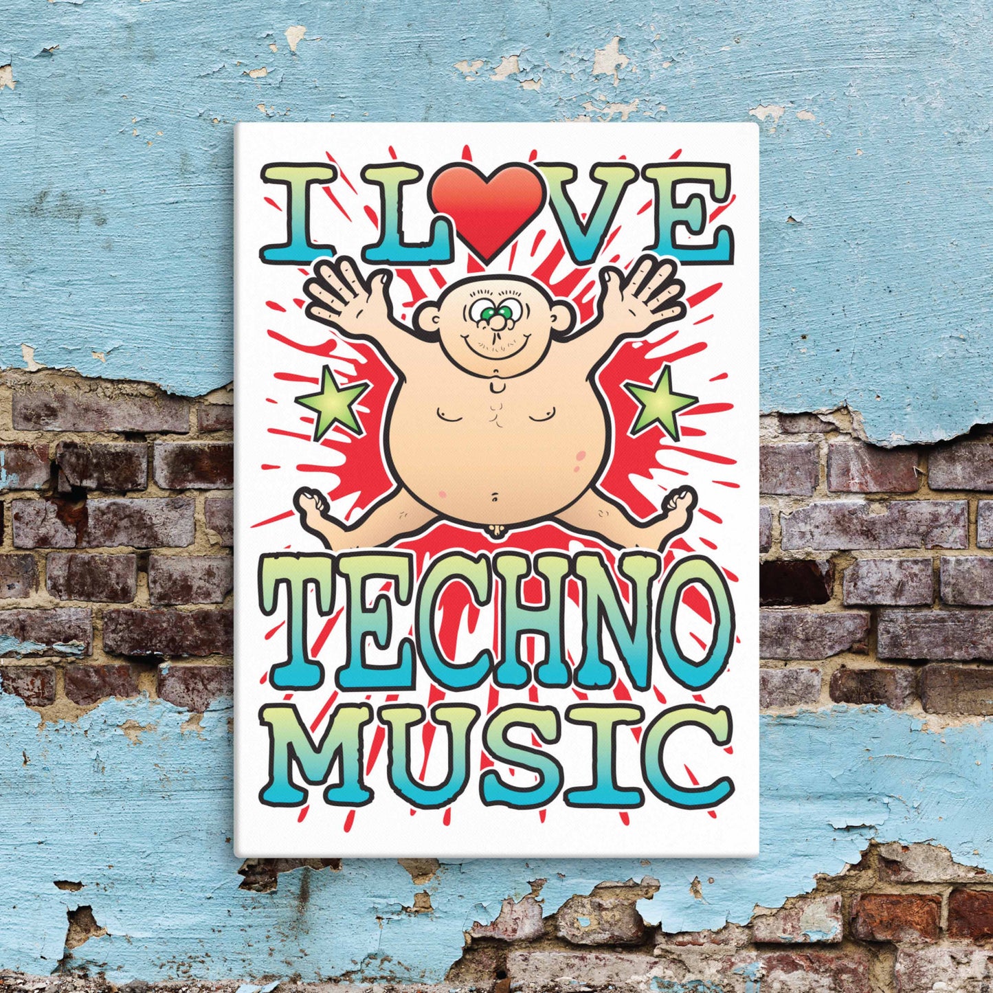Techno Music Canvas Print 30x40cm