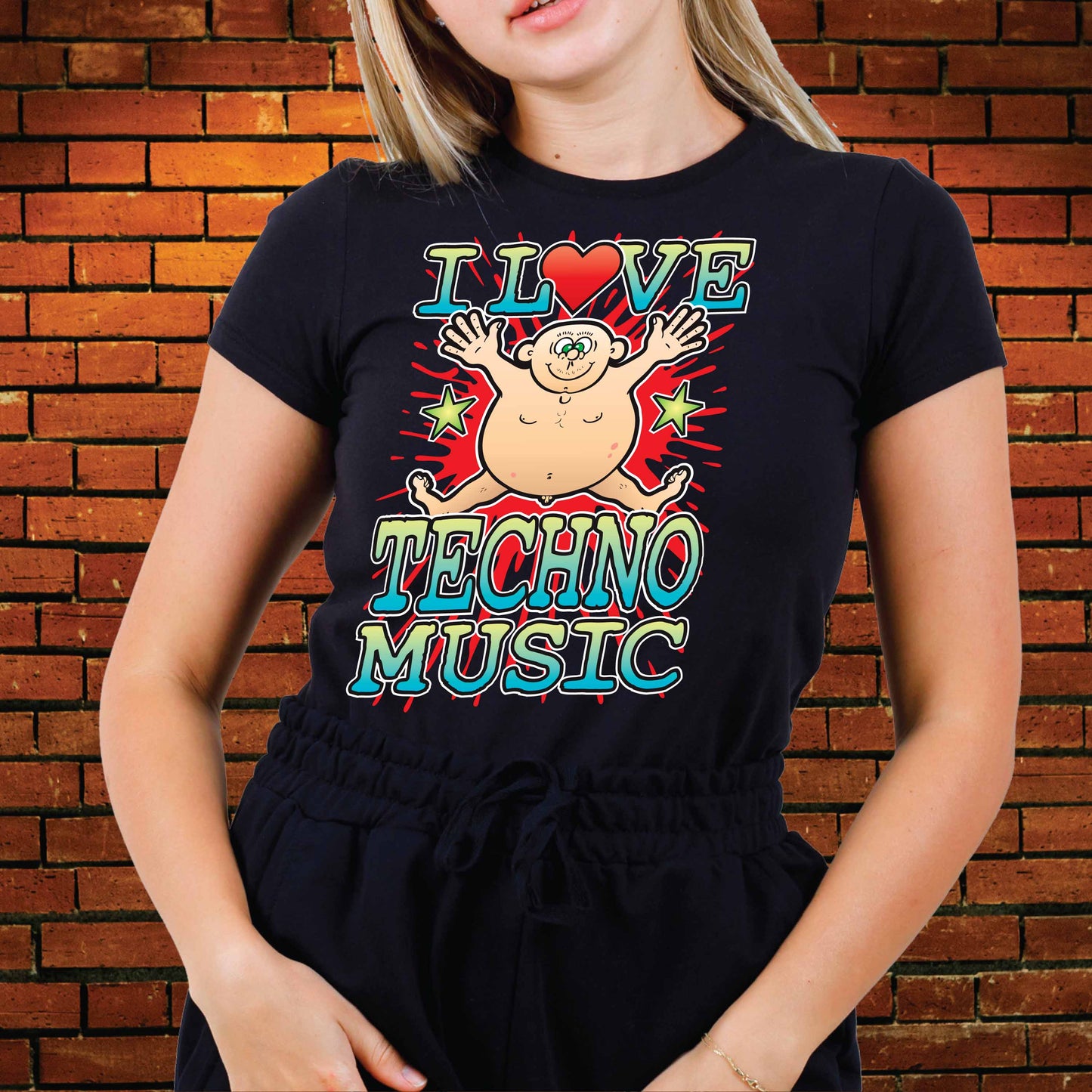 Techno Music Cotton Love Music T-Shirt