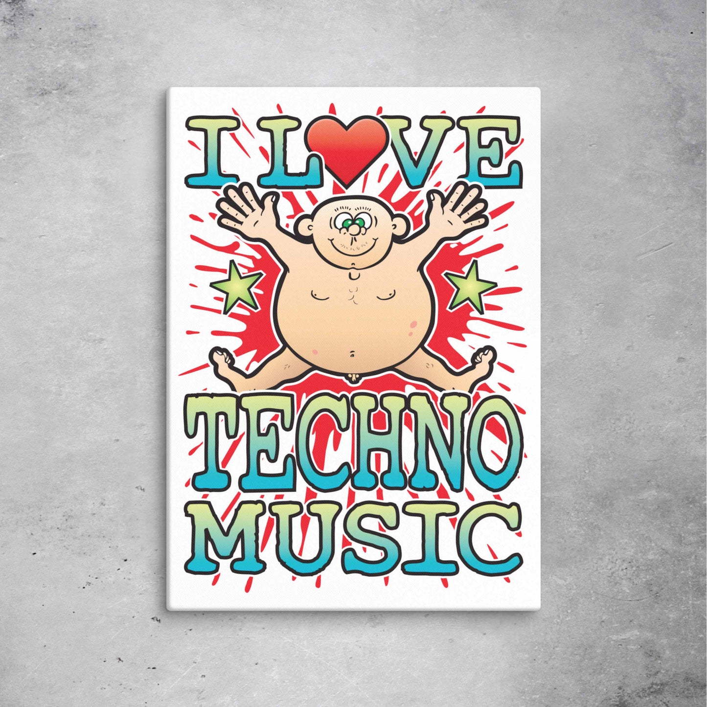 Techno Music 51x71cm Canvas Print