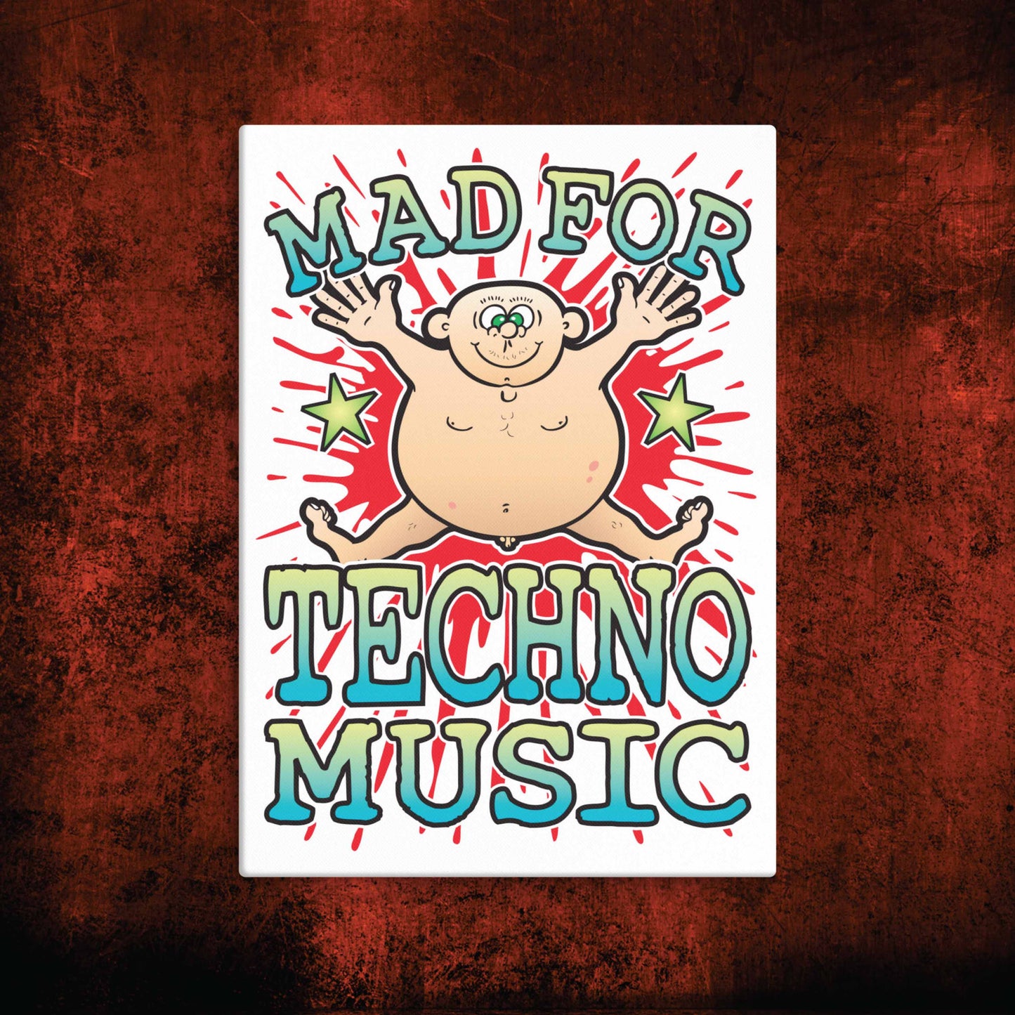 Techno Music Canvas Print 30x40cm