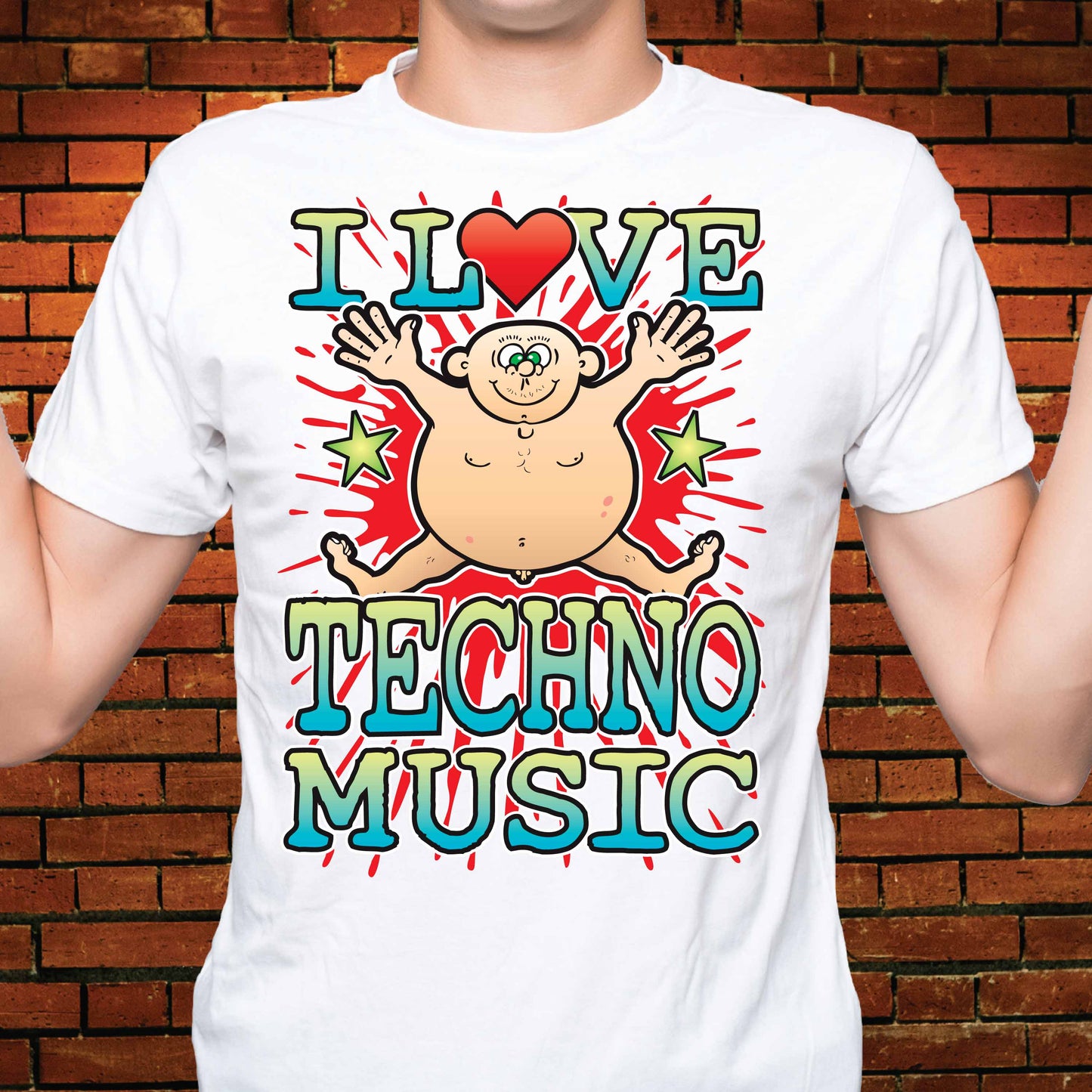 Techno Music Cotton Love Music T-Shirt