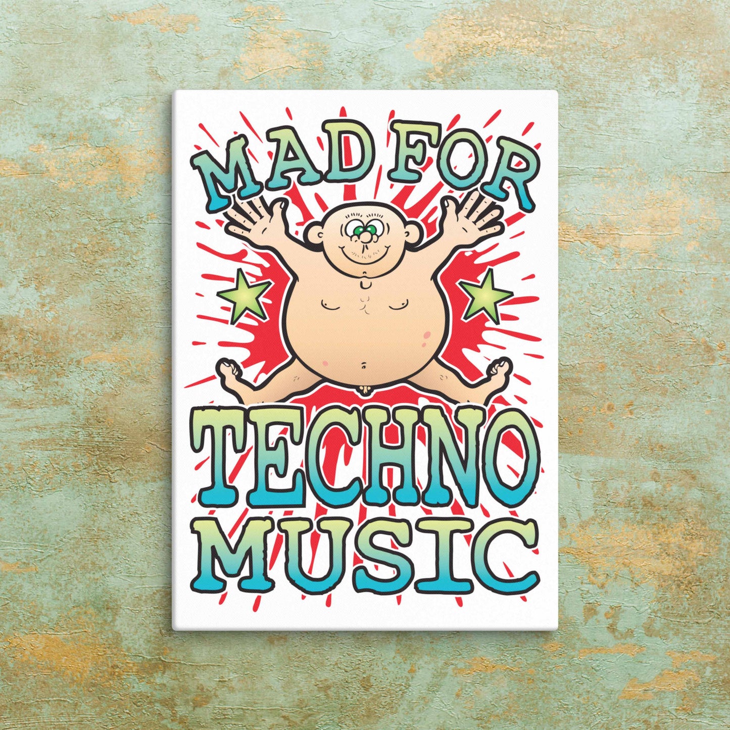 Techno Music Canvas Print 30x40cm