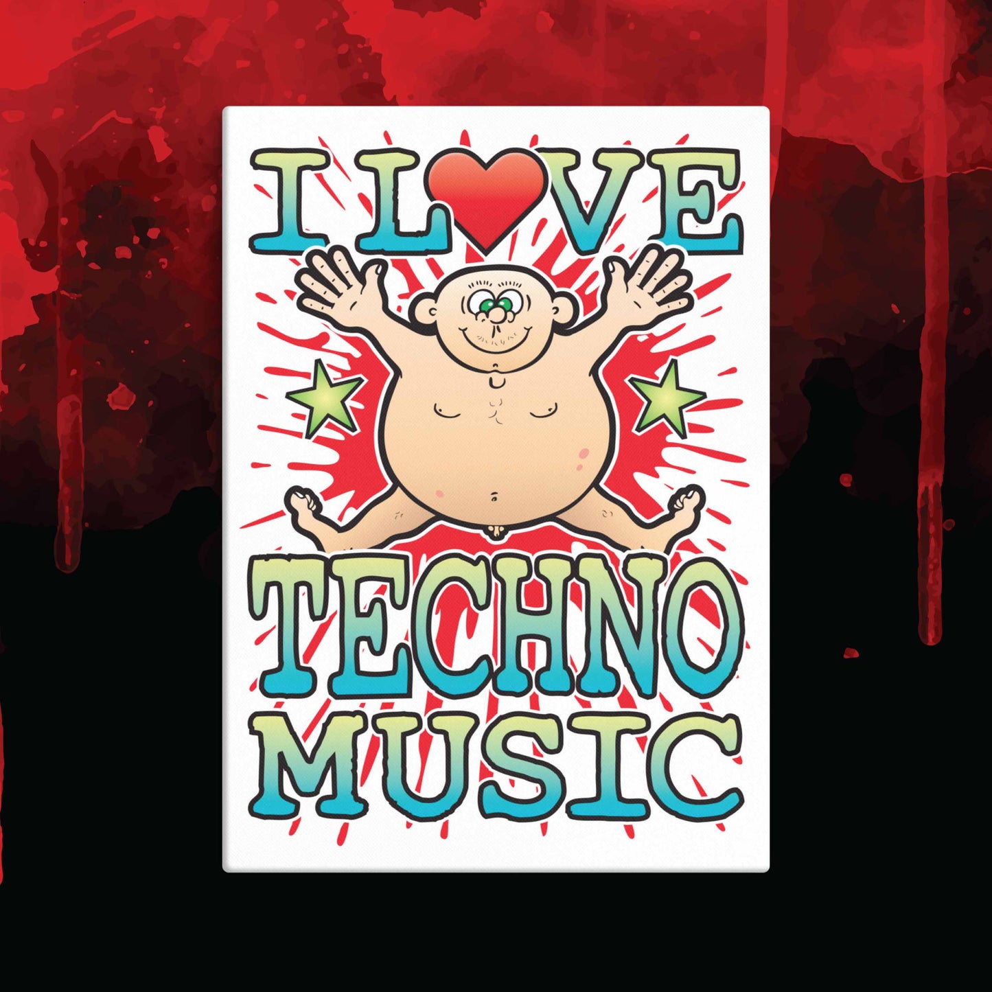 Techno Music 51x71cm Canvas Print