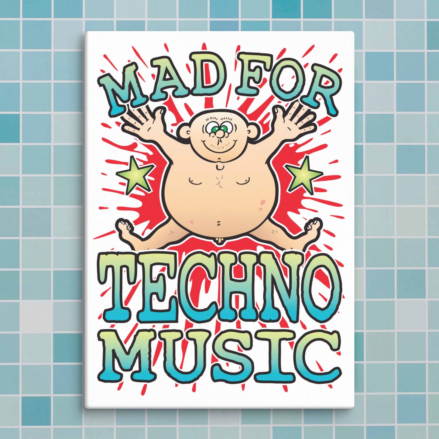 Techno Music Canvas Print 30x40cm