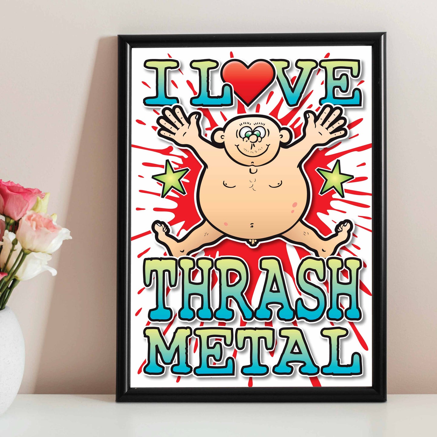 Thrash Metal Art Print / Love Music Poster / Wall Décor / Rock Guru