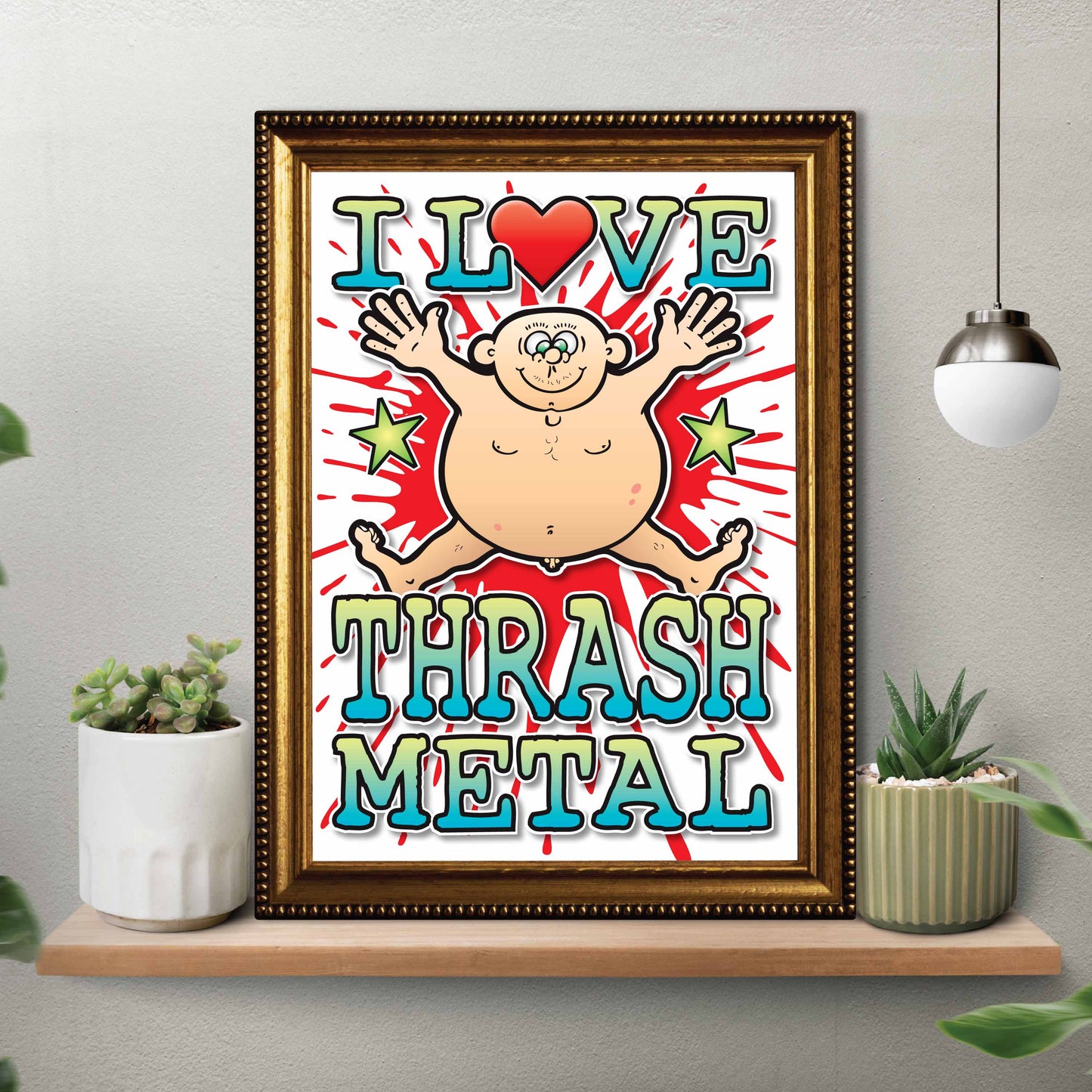 Thrash Metal Art Print / Love Music Poster / Wall Décor / Rock Guru
