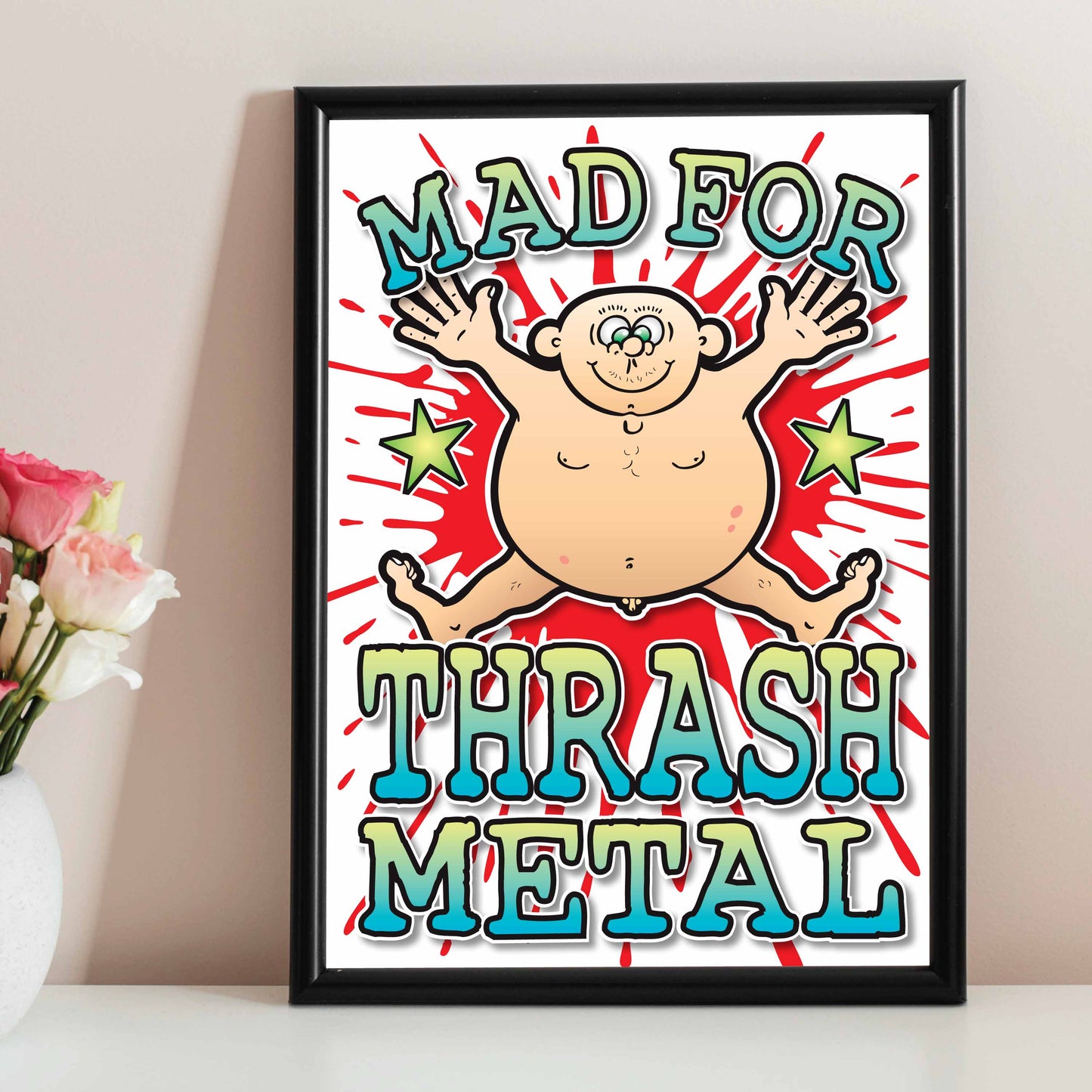 Thrash Metal Art Print / Mad For Music Poster / Wall Décor