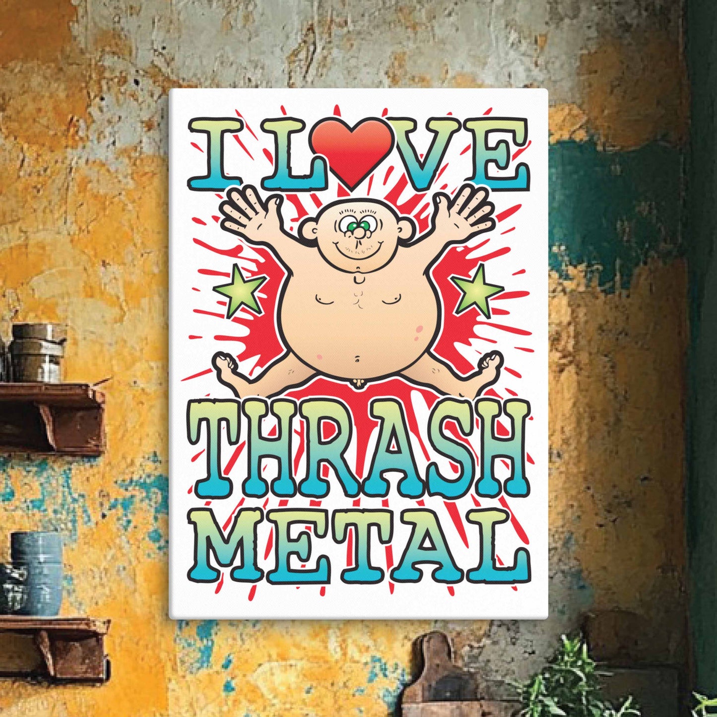 Thrash Metal 51x71cm Canvas Print