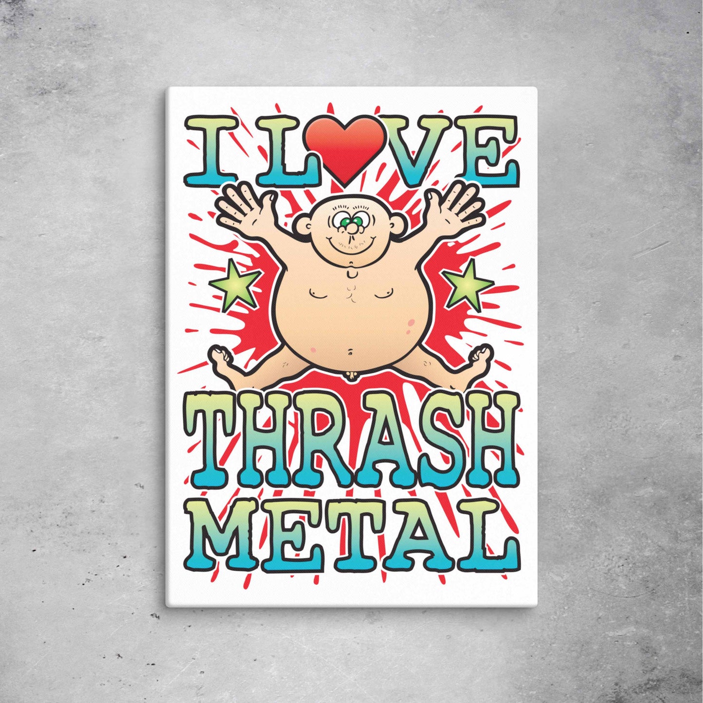 Thrash Metal 51x71cm Canvas Print