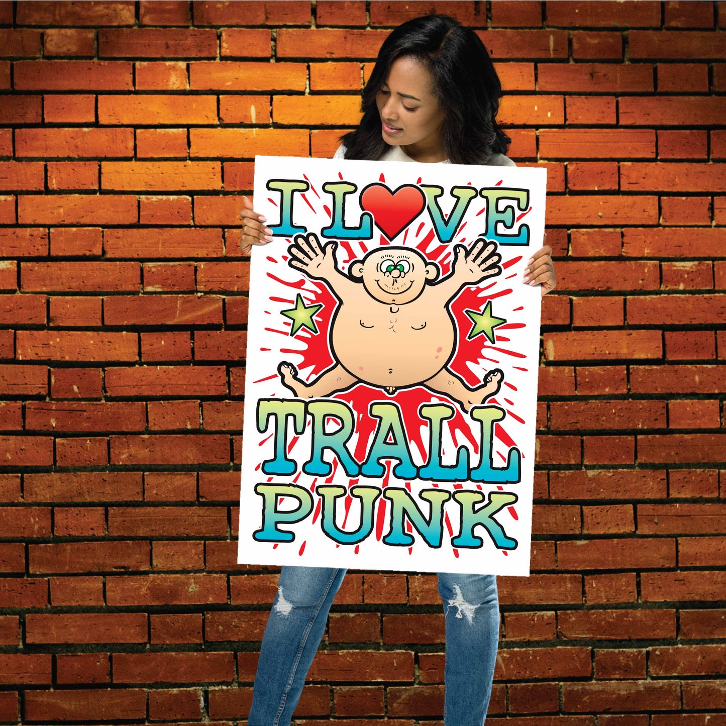 Trallpunk 50x70cm Wall Art / Love Music Poster
