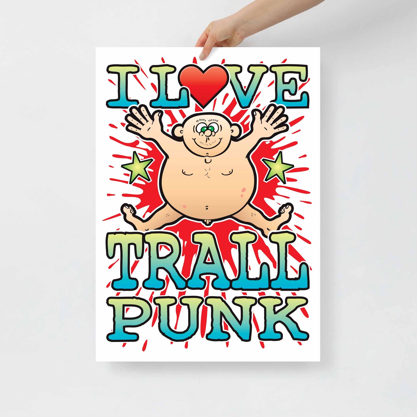 Trallpunk 50x70cm Wall Art / Love Music Poster