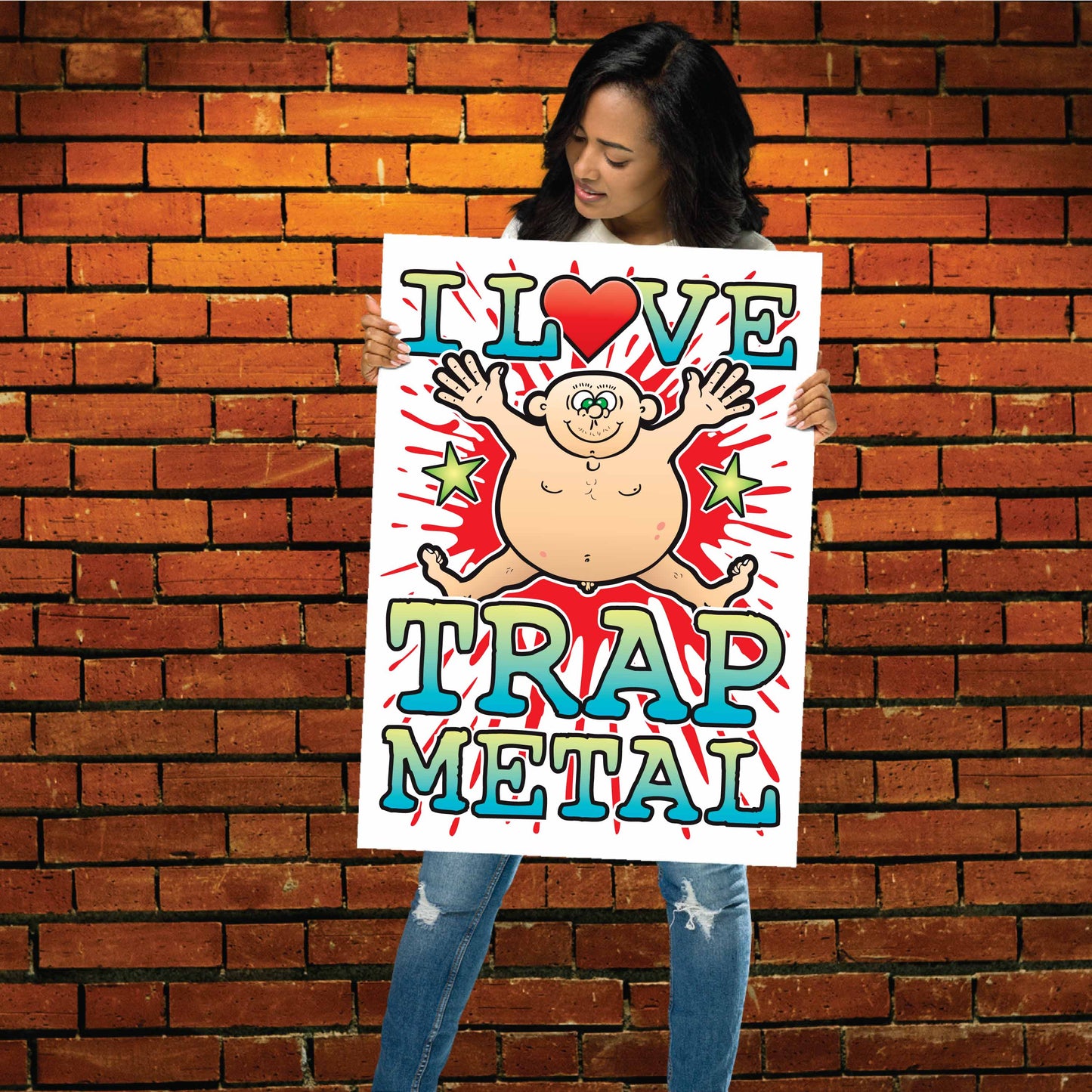 Trap Metal 50x70cm Wall Art / Love Music Poster