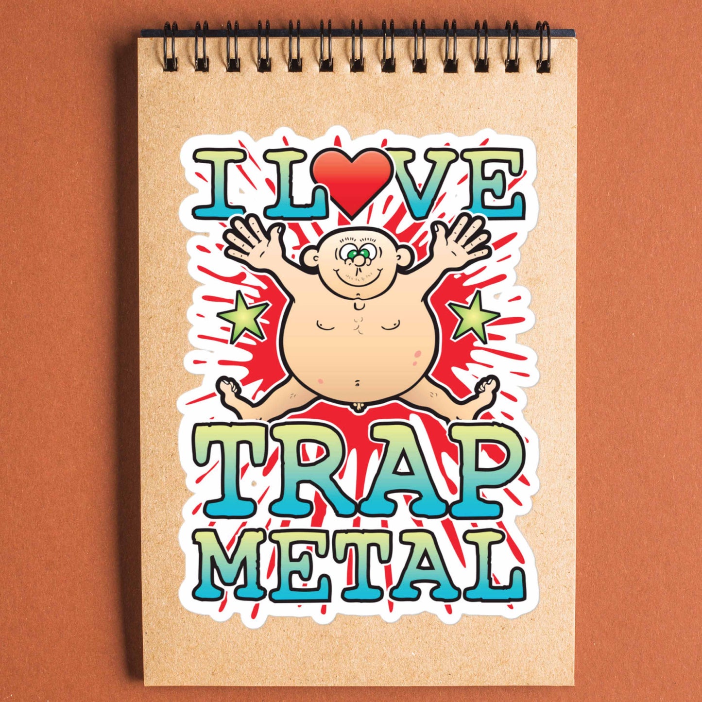 Trap Metal Vinyl Kiss-Cut Sticker / 14 x 10cm
