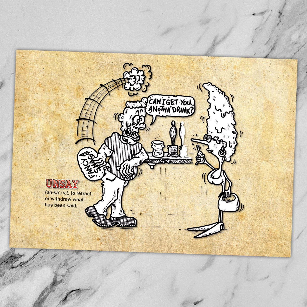 Unsay Cartoon Art Print