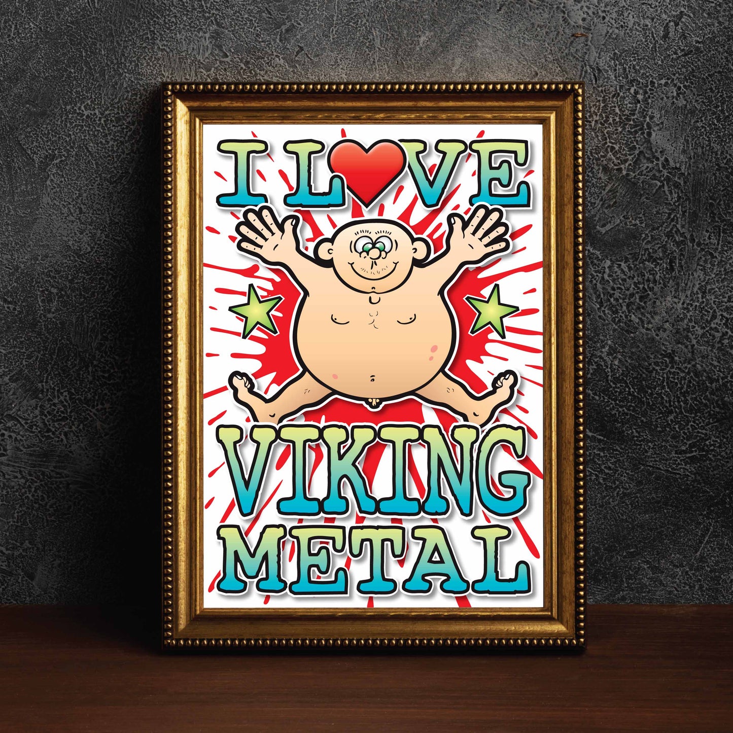 Viking Metal Art Print / Love Music Poster / Wall Décor / Rock Guru