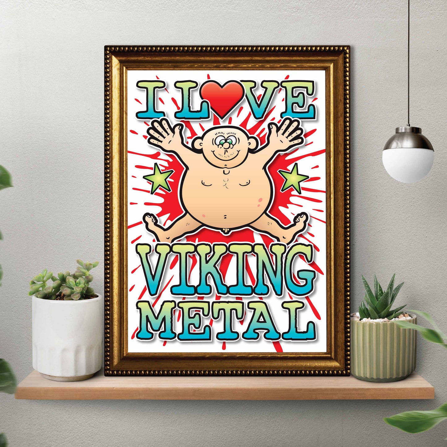 Viking Metal Art Print / Love Music Poster / Wall Décor / Rock Guru