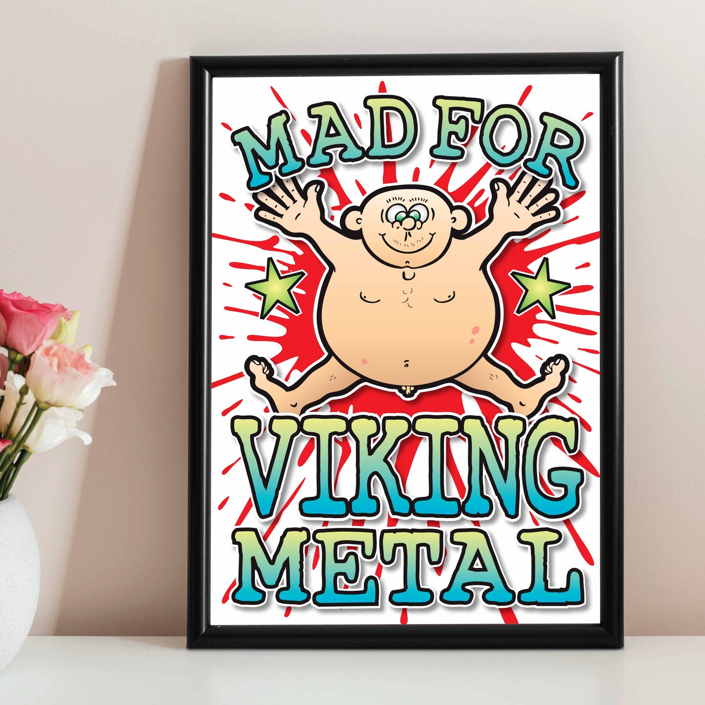 Viking Metal Art Print / Mad For Music Poster / Wall Décor
