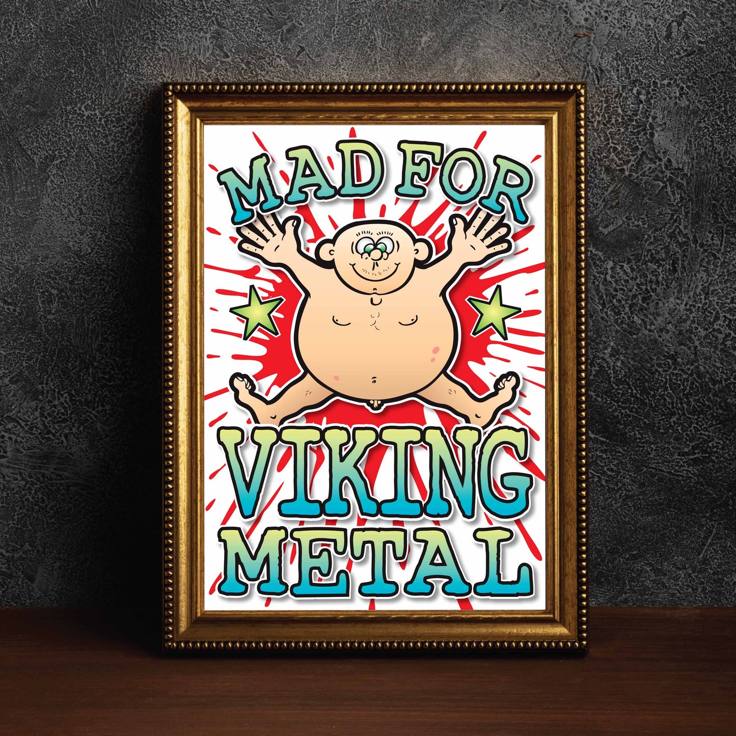 Viking Metal Art Print / Mad For Music Poster / Wall Décor