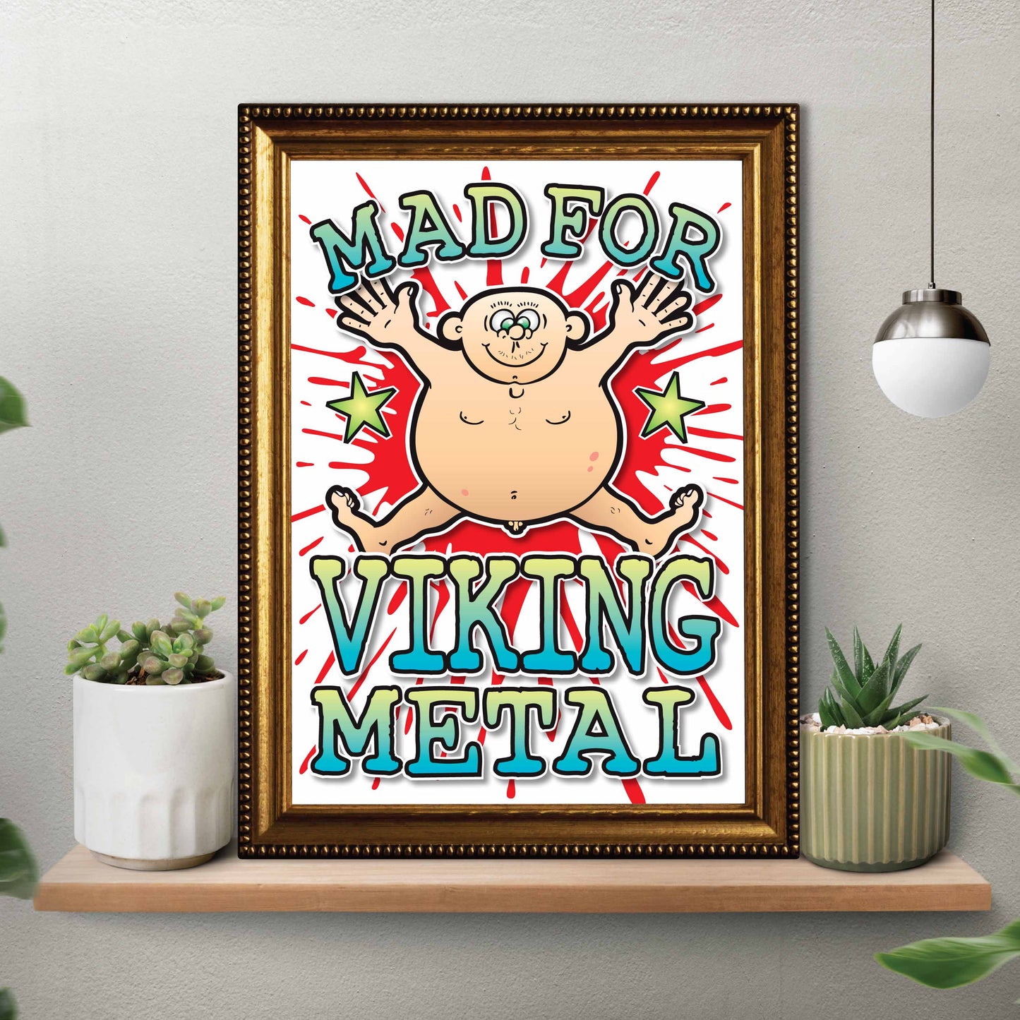 Viking Metal Art Print / Mad For Music Poster / Wall Décor
