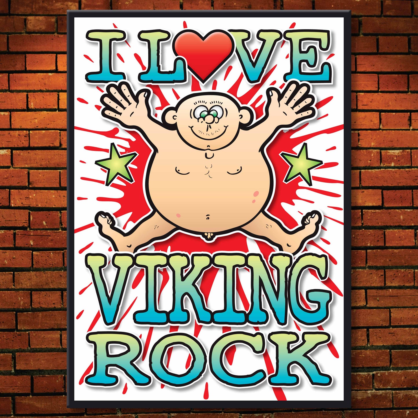 Viking Rock Art Print / Love Music Poster / Wall Décor / Rock Guru