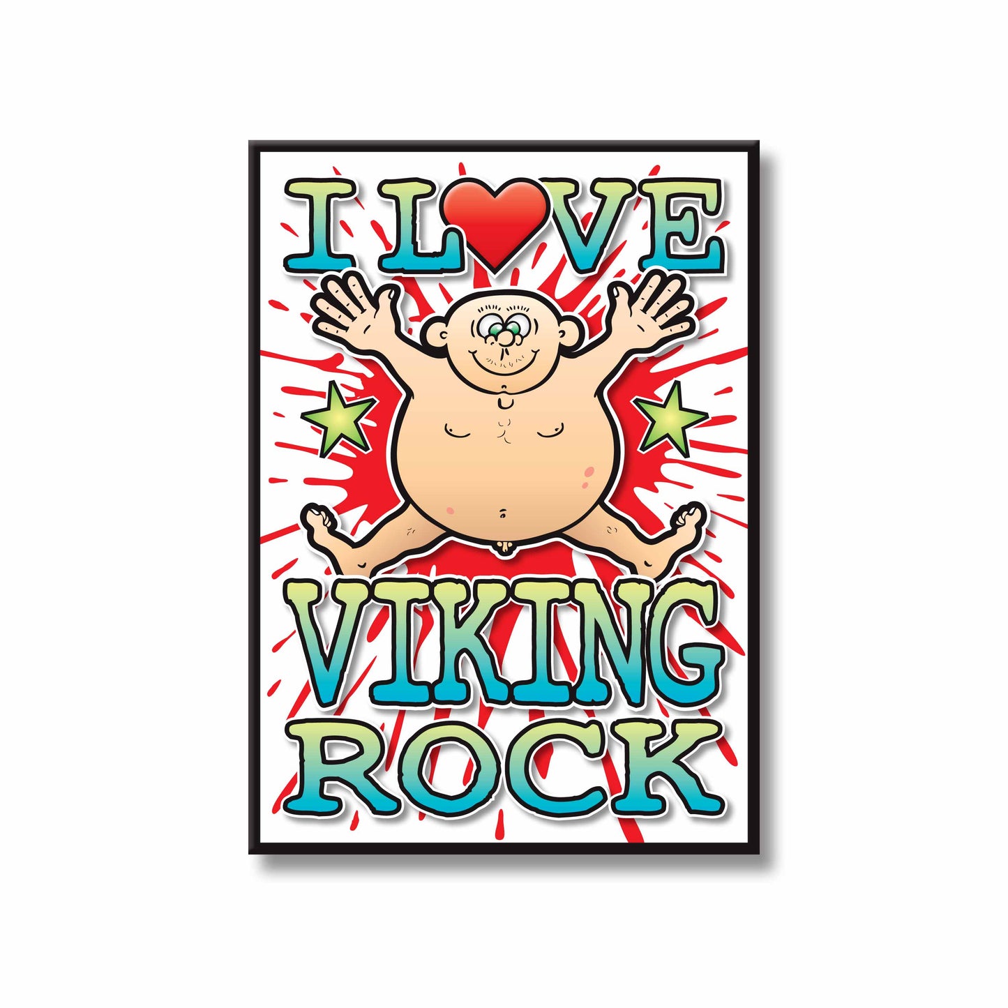 Viking Rock Art Print / Love Music Poster / Wall Décor / Rock Guru