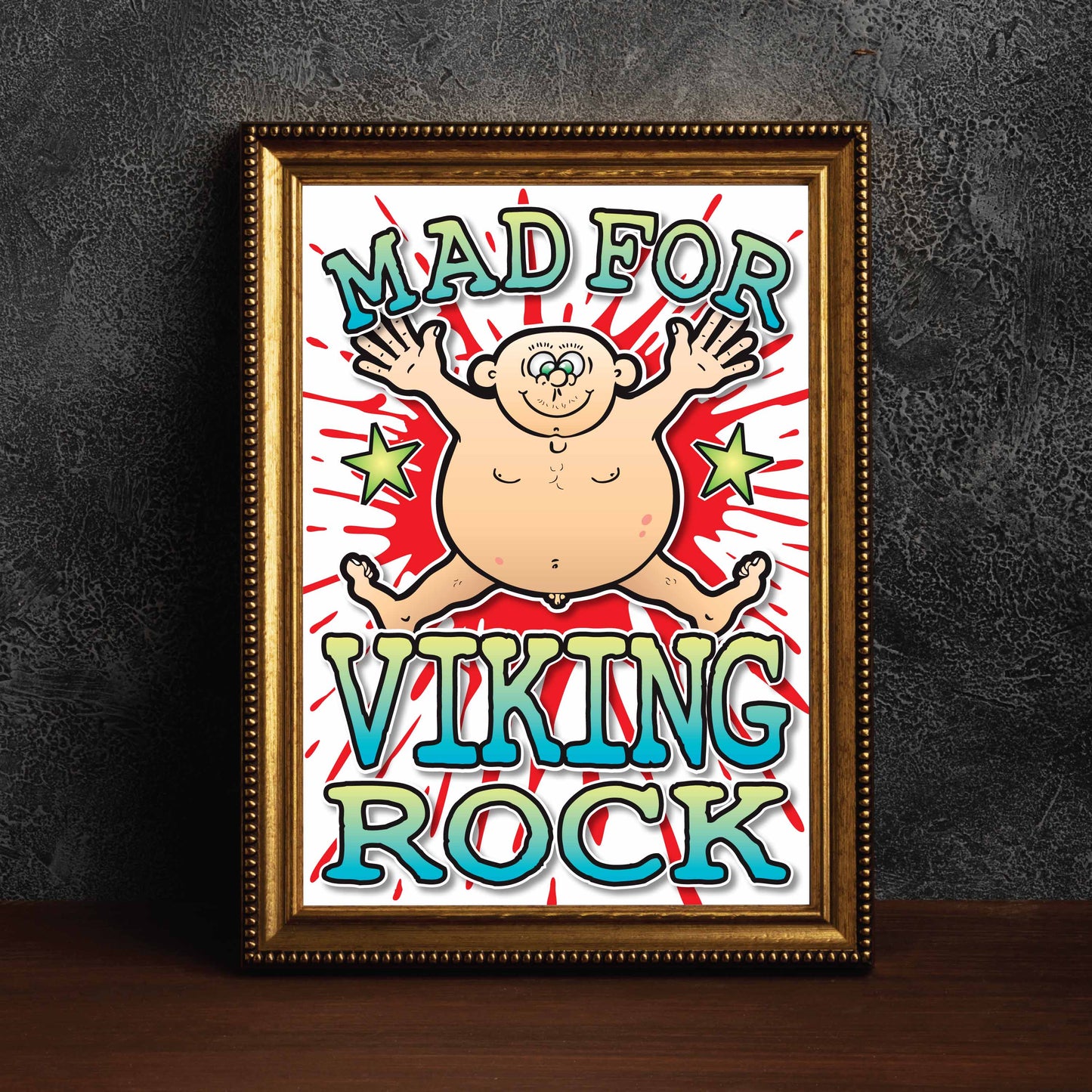 Viking Rock Art Print / Mad For Music Poster / Wall Décor