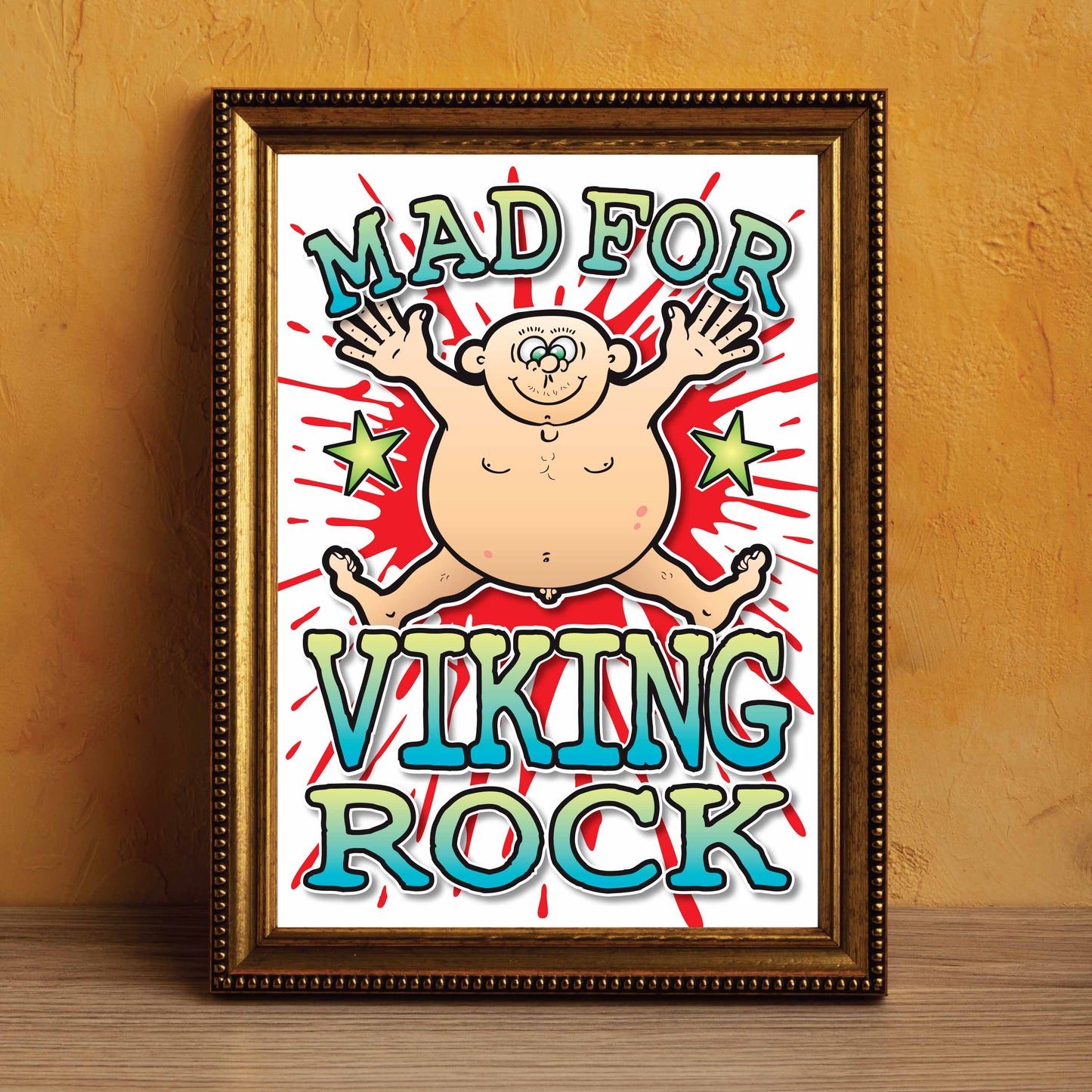 Viking Rock Art Print / Mad For Music Poster / Wall Décor