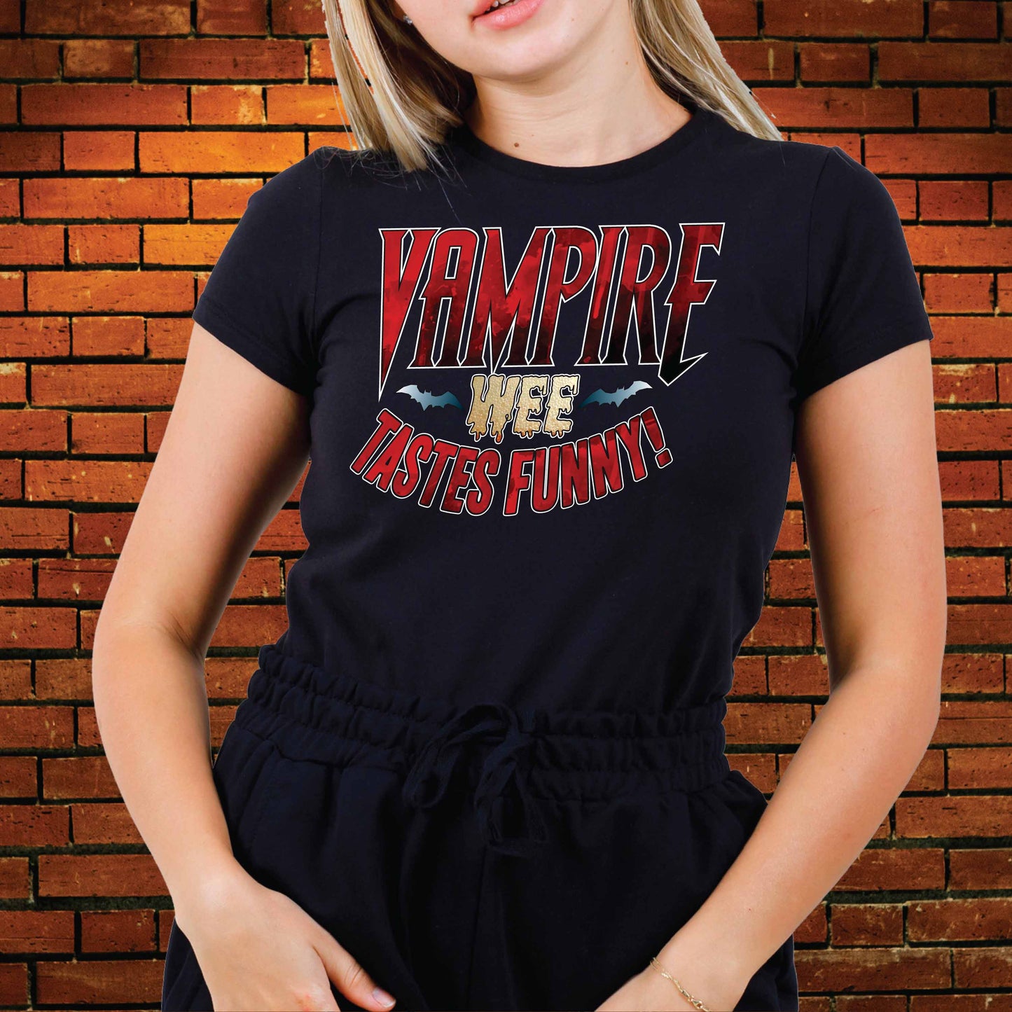 Vampire Wee Funny Slogan Cotton T-Shirt