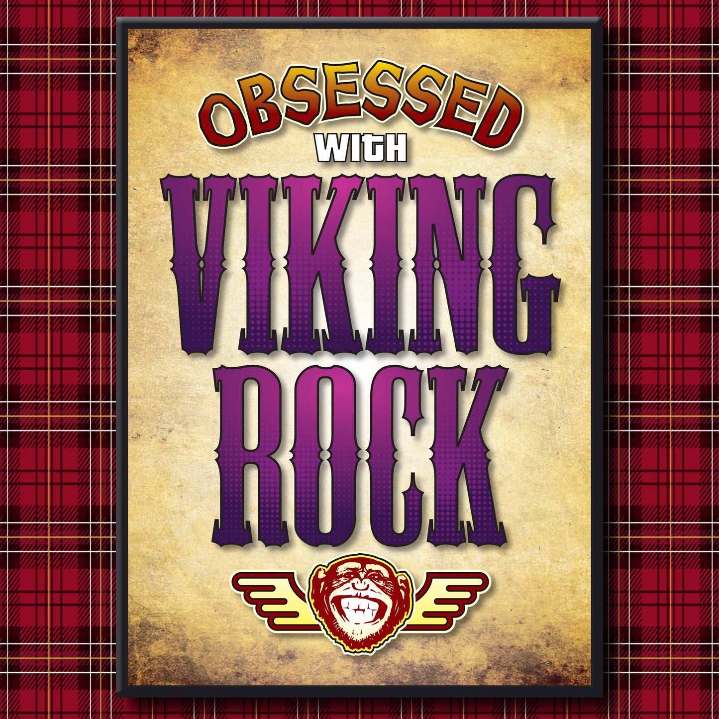 Viking Rock - Obsessed Art Poster + Birthday / Greetings Card