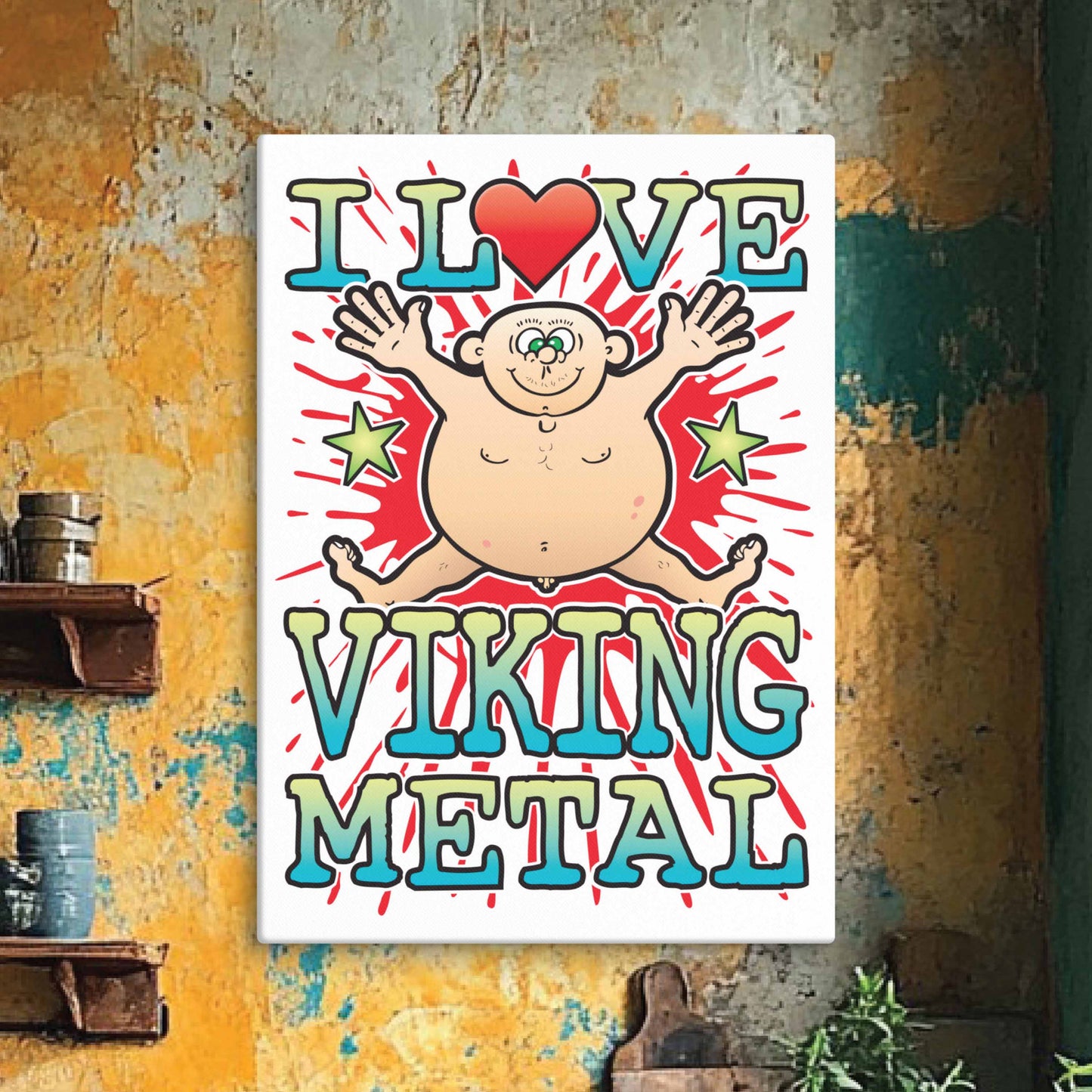 Viking Metal 51x71cm Canvas Print