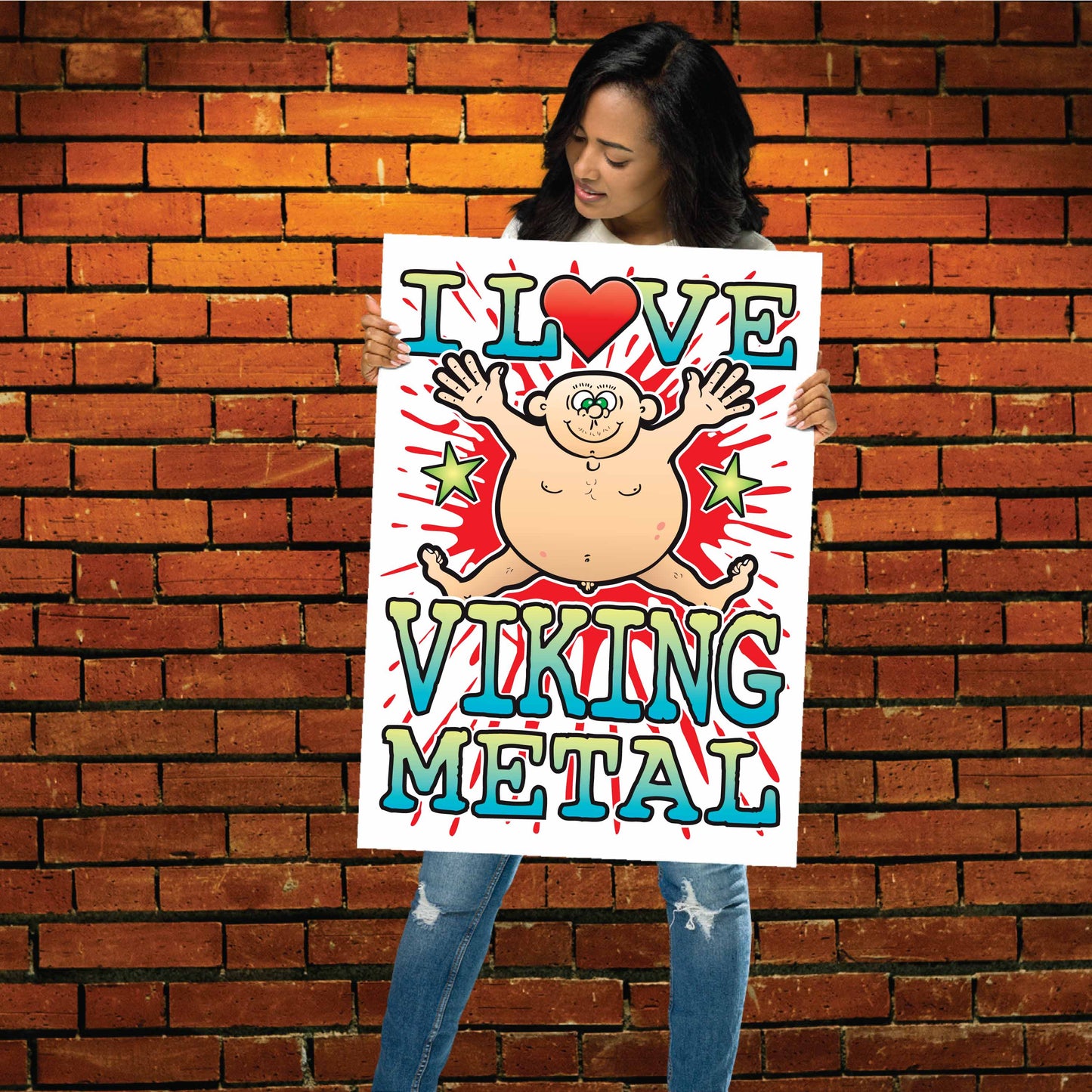 Viking Metal 50x70cm Wall Art / Love Music Poster