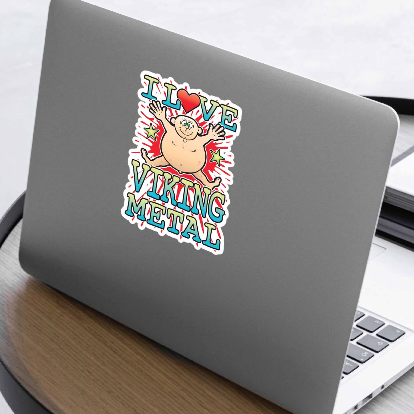 Viking Metal Vinyl Kiss-Cut Sticker / 14 x 10cm