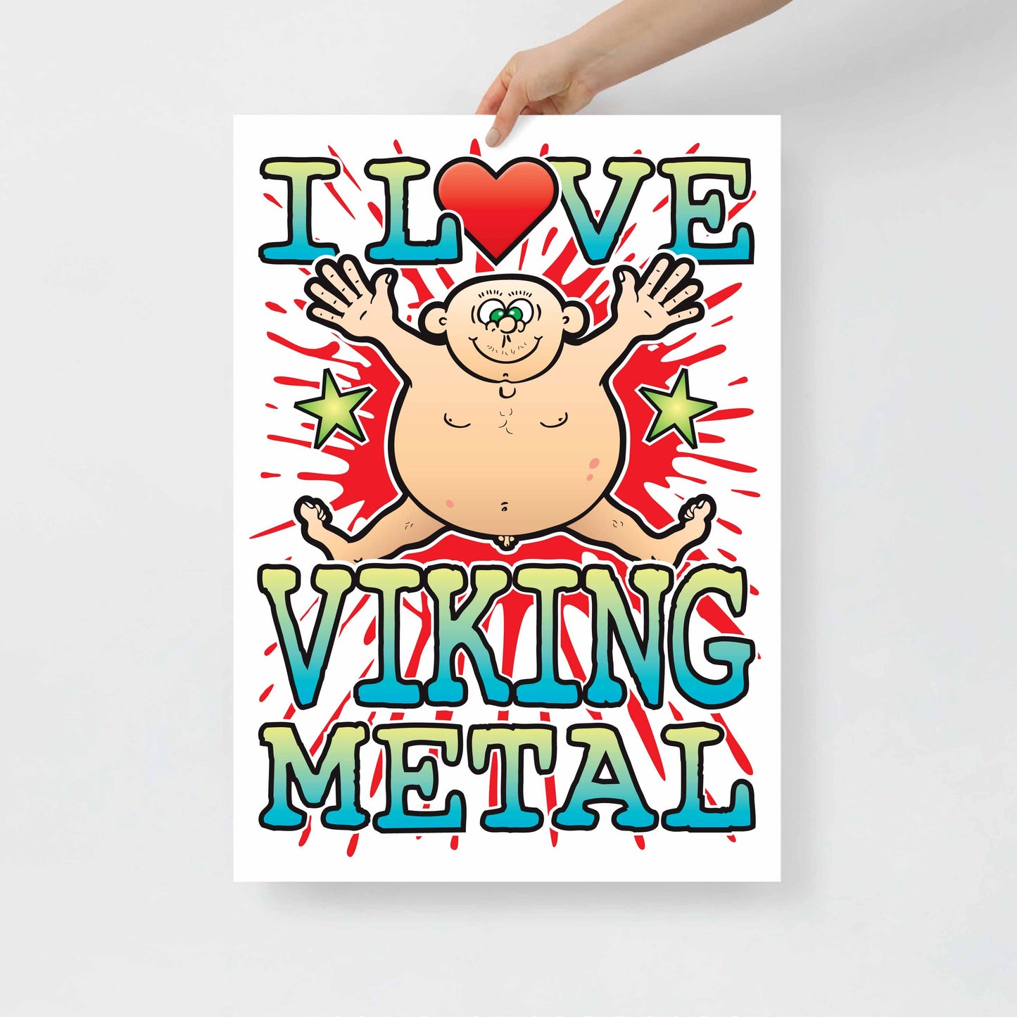 Viking Metal 50x70cm Wall Art / Love Music Poster