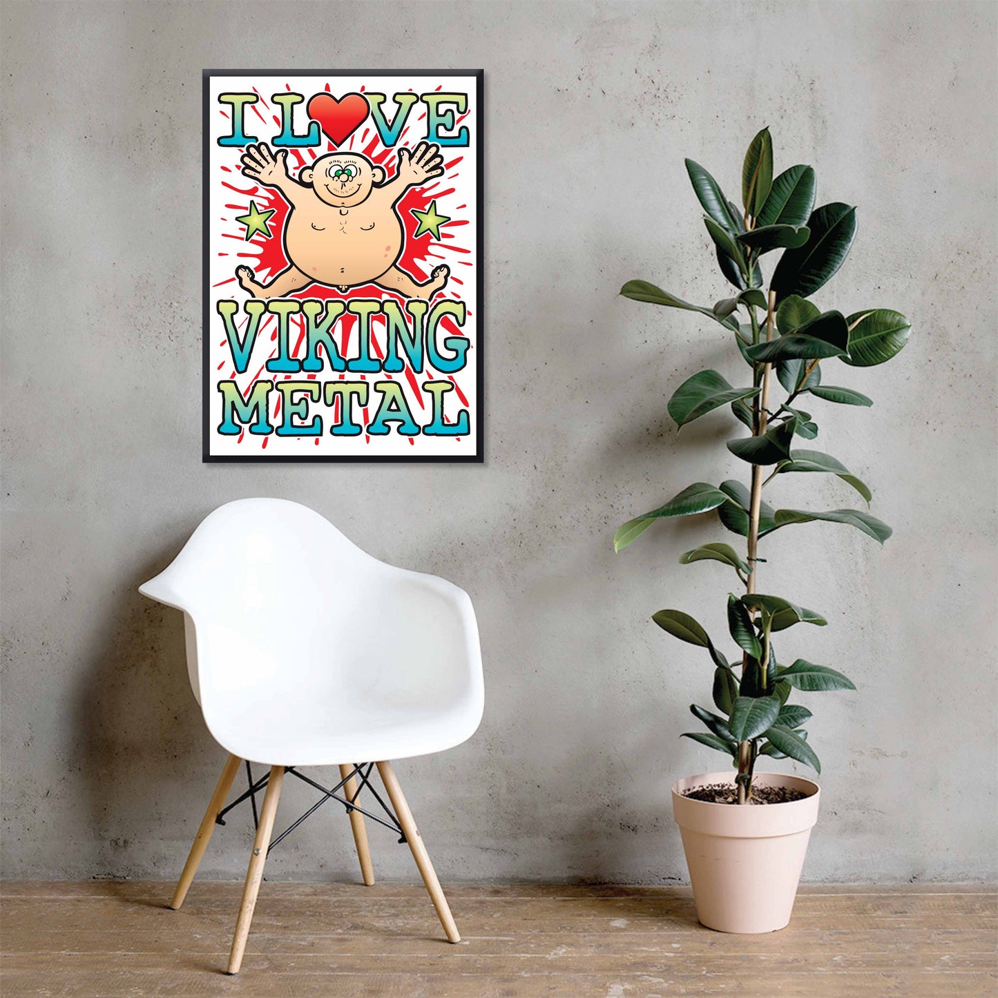 Viking Metal 50x70cm Wall Art / Love Music Poster