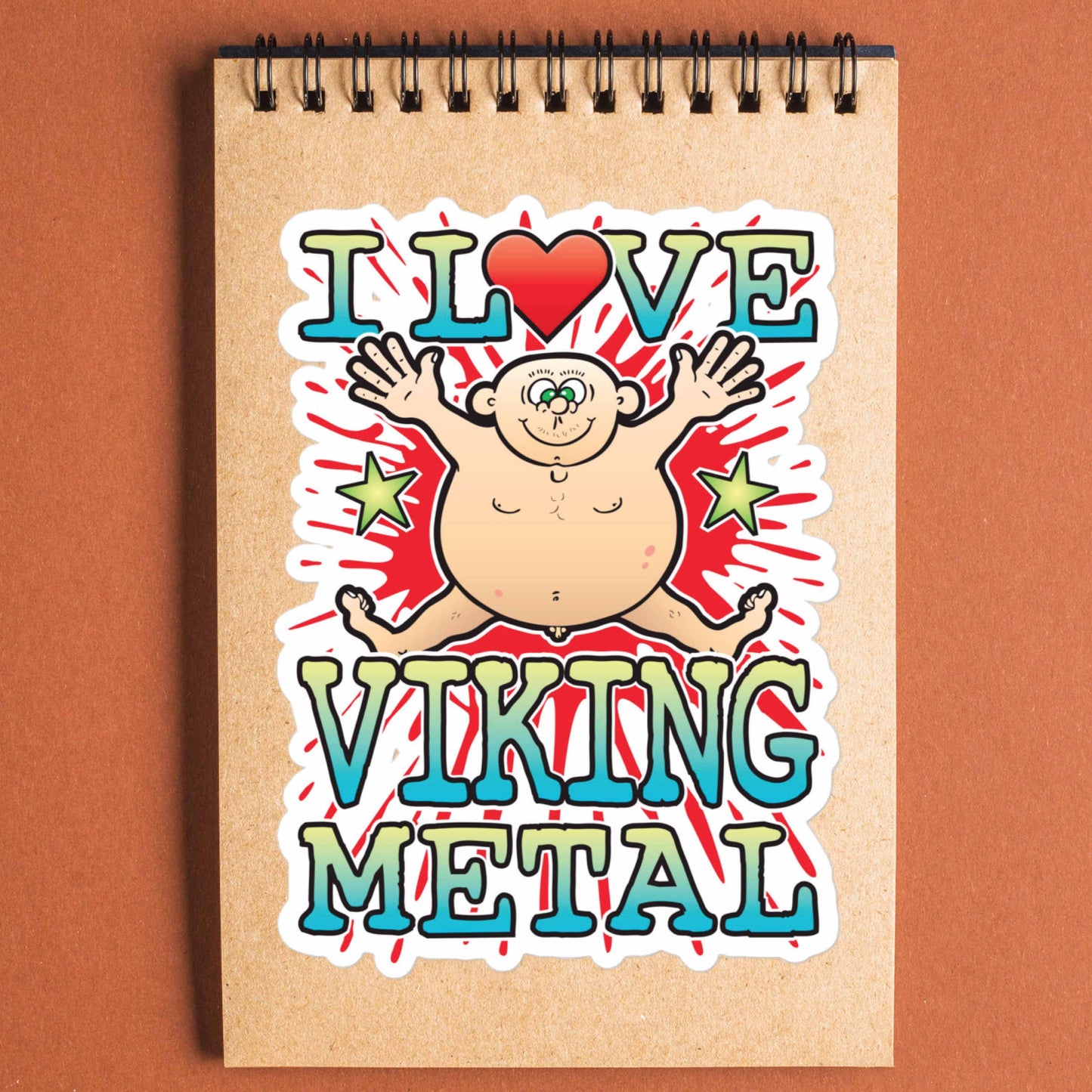 Viking Metal Vinyl Kiss-Cut Sticker / 14 x 10cm
