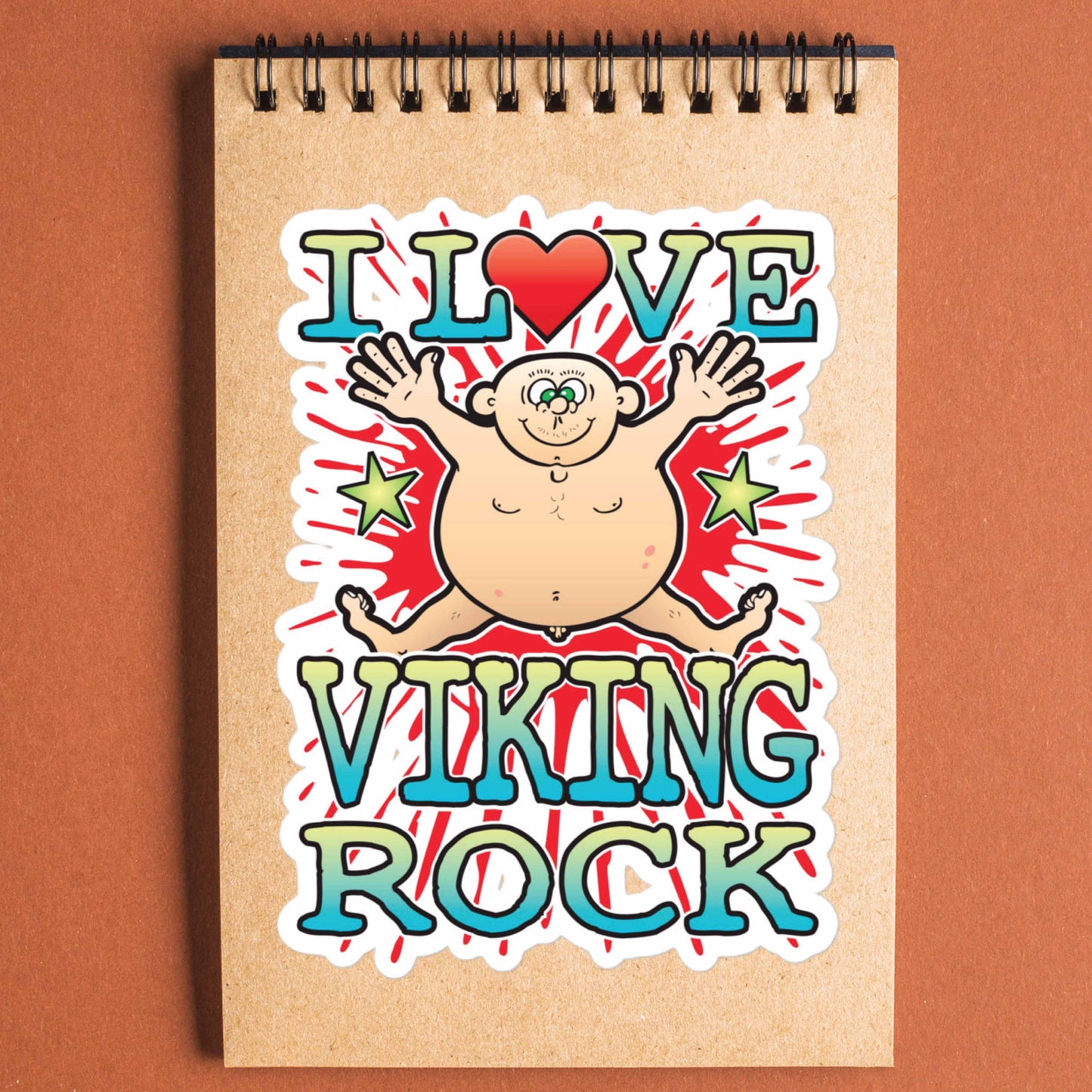 Viking Rock Vinyl Kiss-Cut Sticker / 14 x 10cm